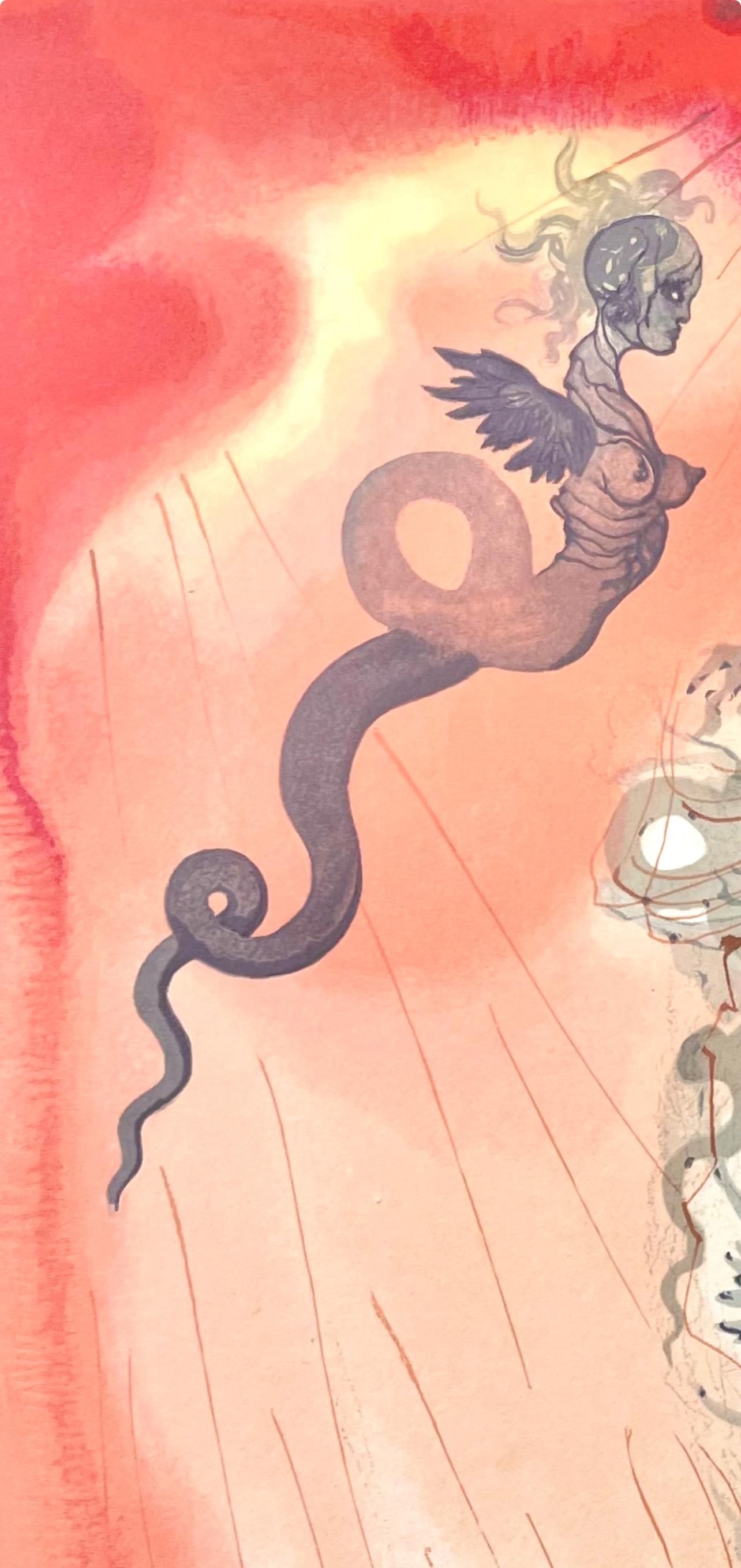 Hölle XXI (Field 189-200; M/L 1039-1138), Die Göttliche Komödie - Surrealist Print by Salvador Dalí