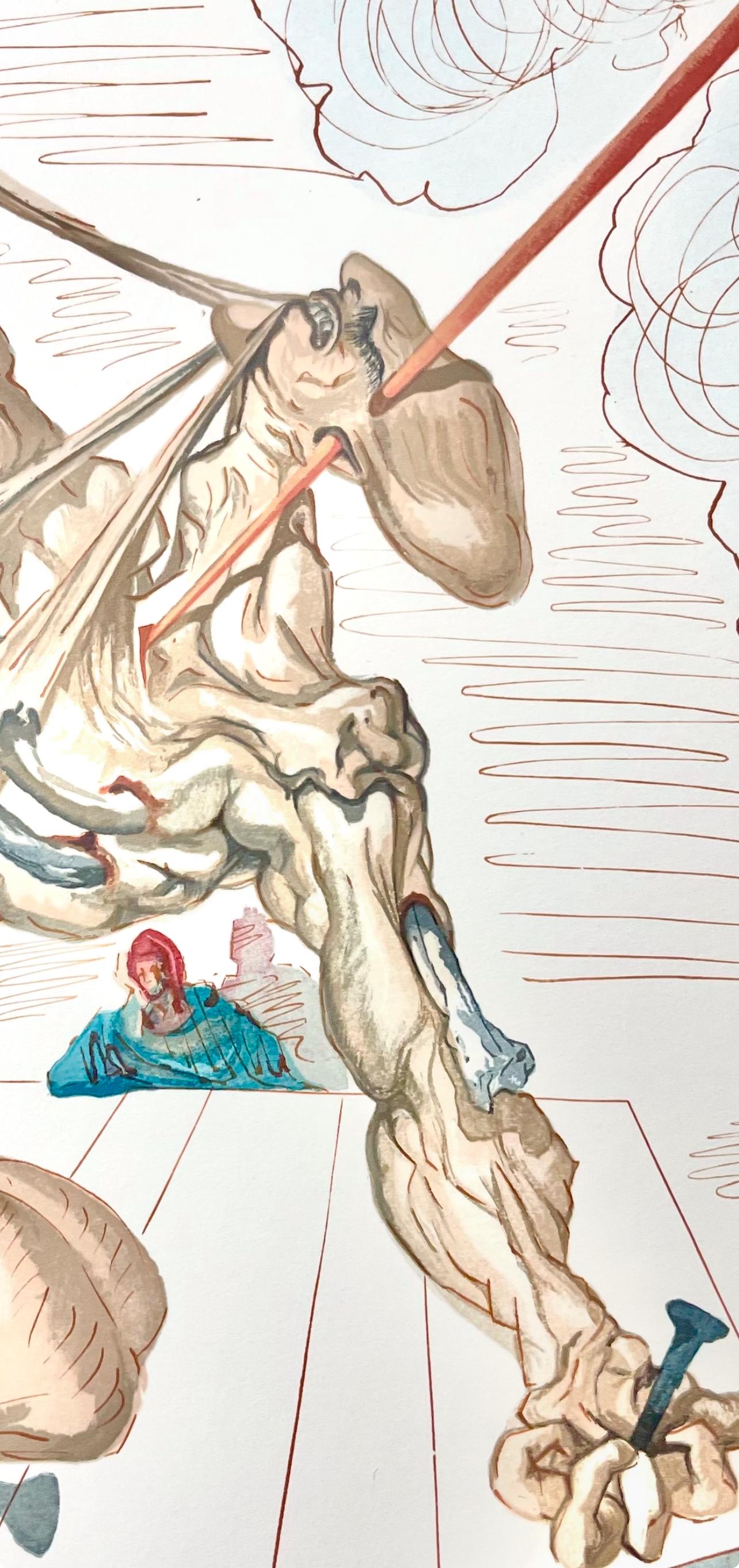 Hölle XXIX (Field 189-200; M/L 1039-1138), Die Göttliche Komödie - Print by Salvador Dalí