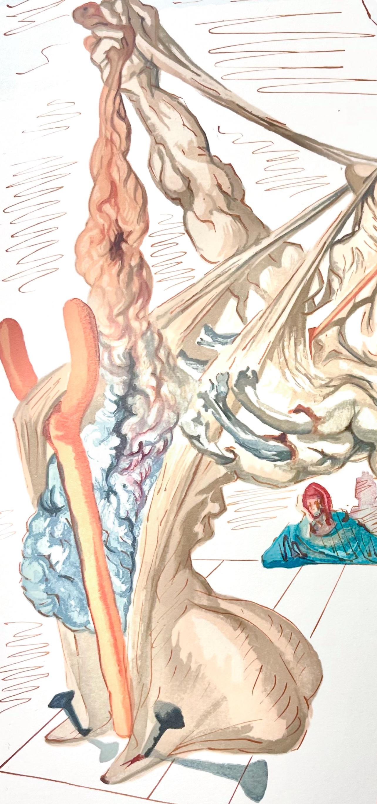 Hölle XXIX (Field 189-200; M/L 1039-1138), Die Göttliche Komödie - Surrealist Print by Salvador Dalí