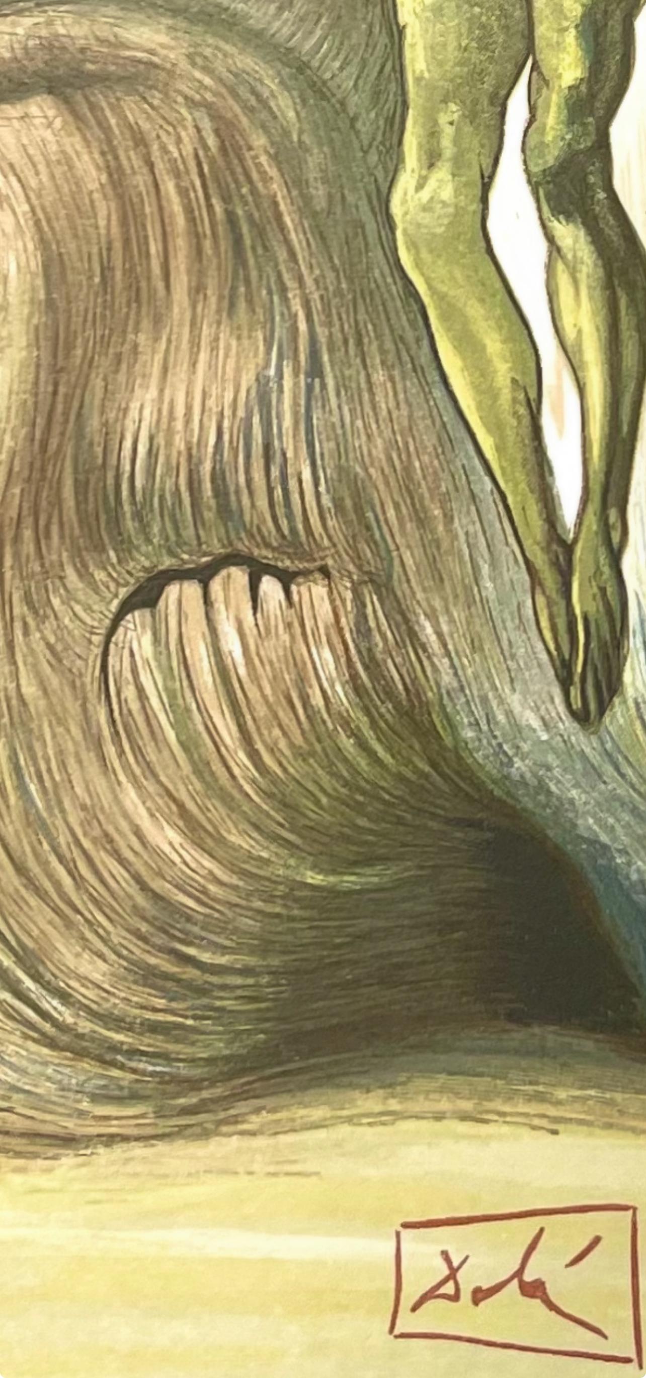 Hölle XXVII (Feld 189-200; M/L 1039-1138), Die Göttliche Komödie (Braun), Landscape Print, von Salvador Dalí