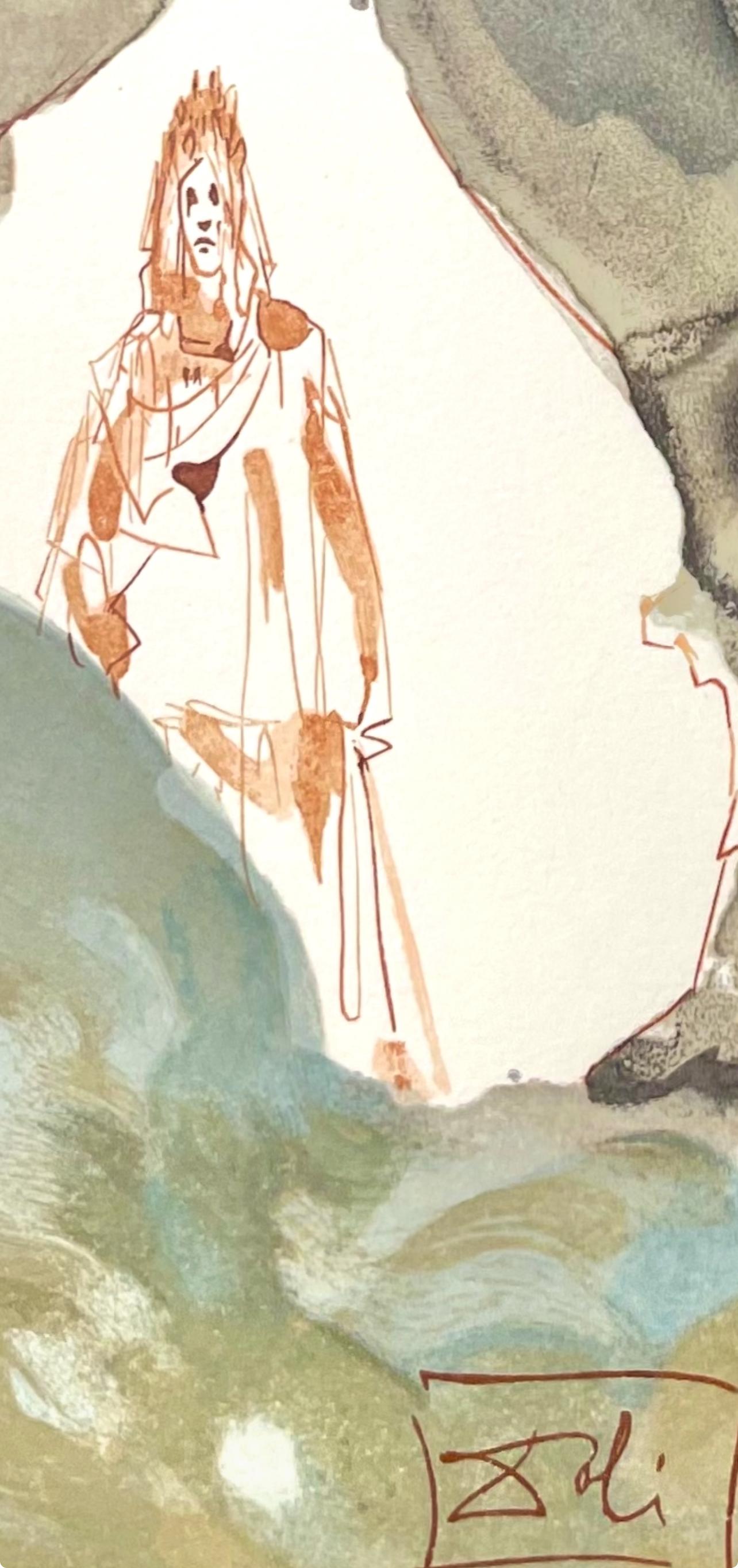 Hölle XXXI (Field 189-200; M/L 1039-1138), Die Göttliche Komödie - Beige Landscape Print by Salvador Dalí