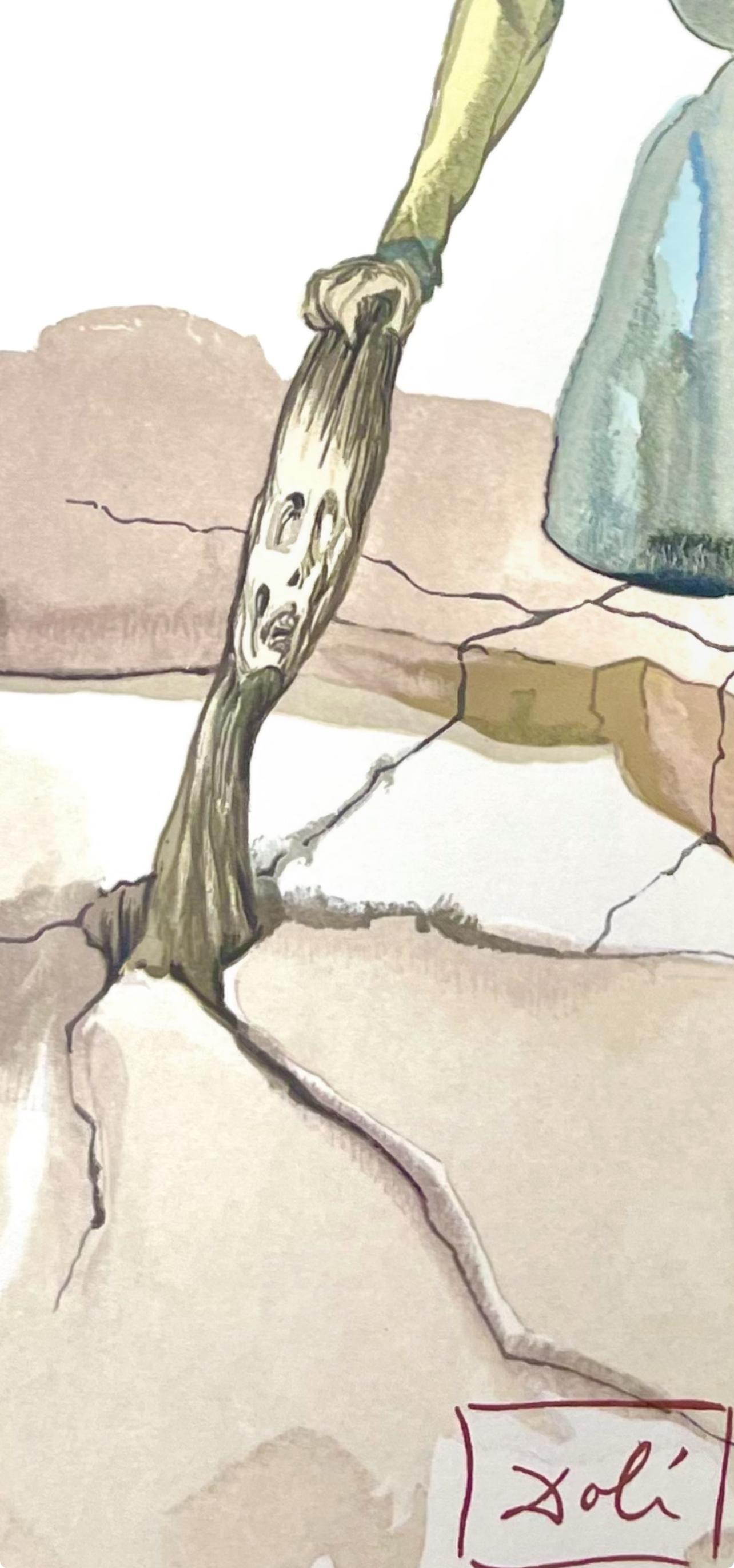 Hölle XXXII (Campo 189-200; M/L 1039-1138), Die Göttliche Komödie - Landscape Print Beige de Salvador Dalí