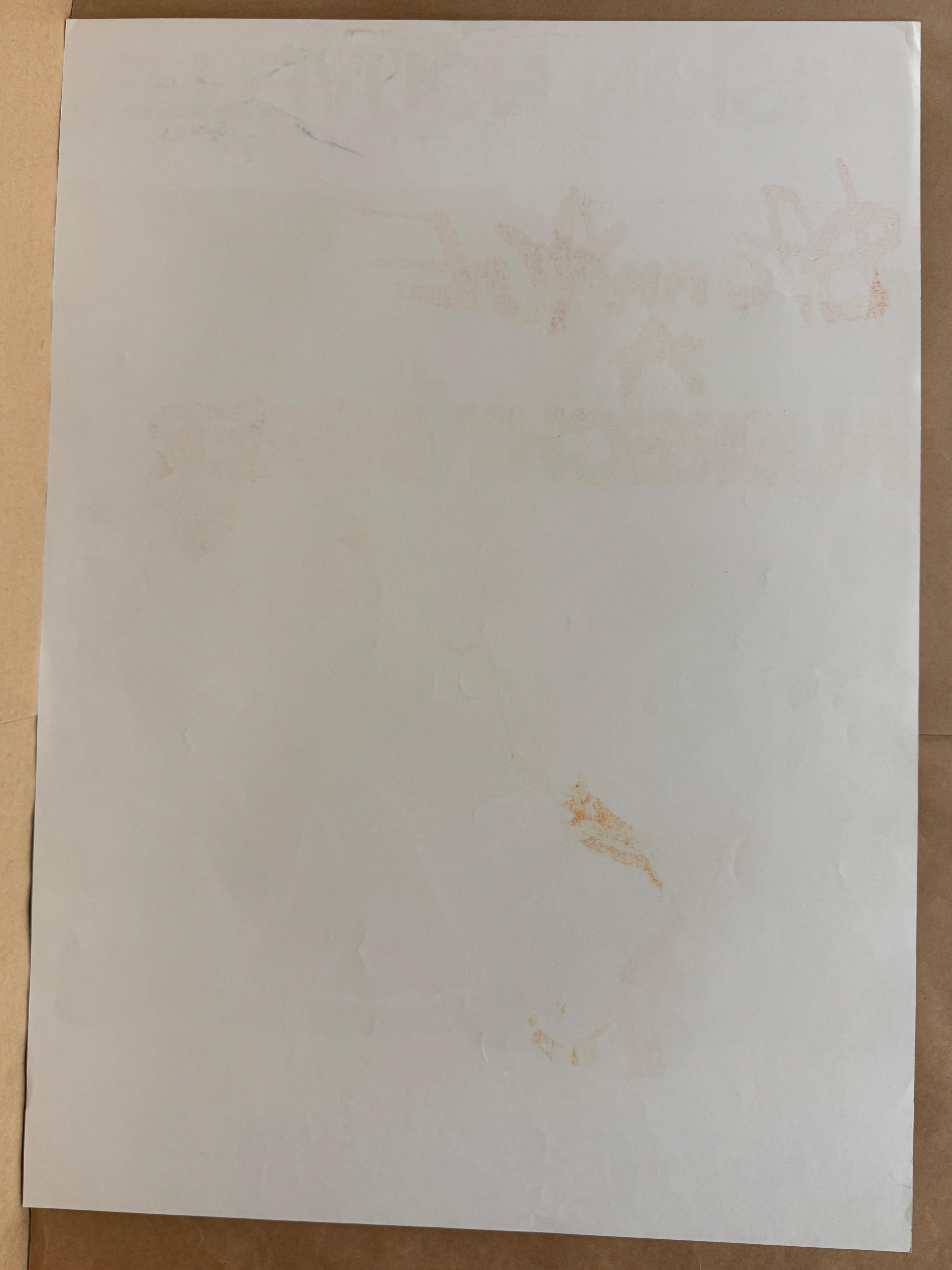 Dieses lithografische Originalplakat des surrealistischen Malers Salvador Dali ist eine Hommage an Albrecht Dürer, einen deutschen Maler und Grafiker, der für seine religiöse Ikonografie bekannt ist. 

Dali schloss sich der Theorie des Surrealisten