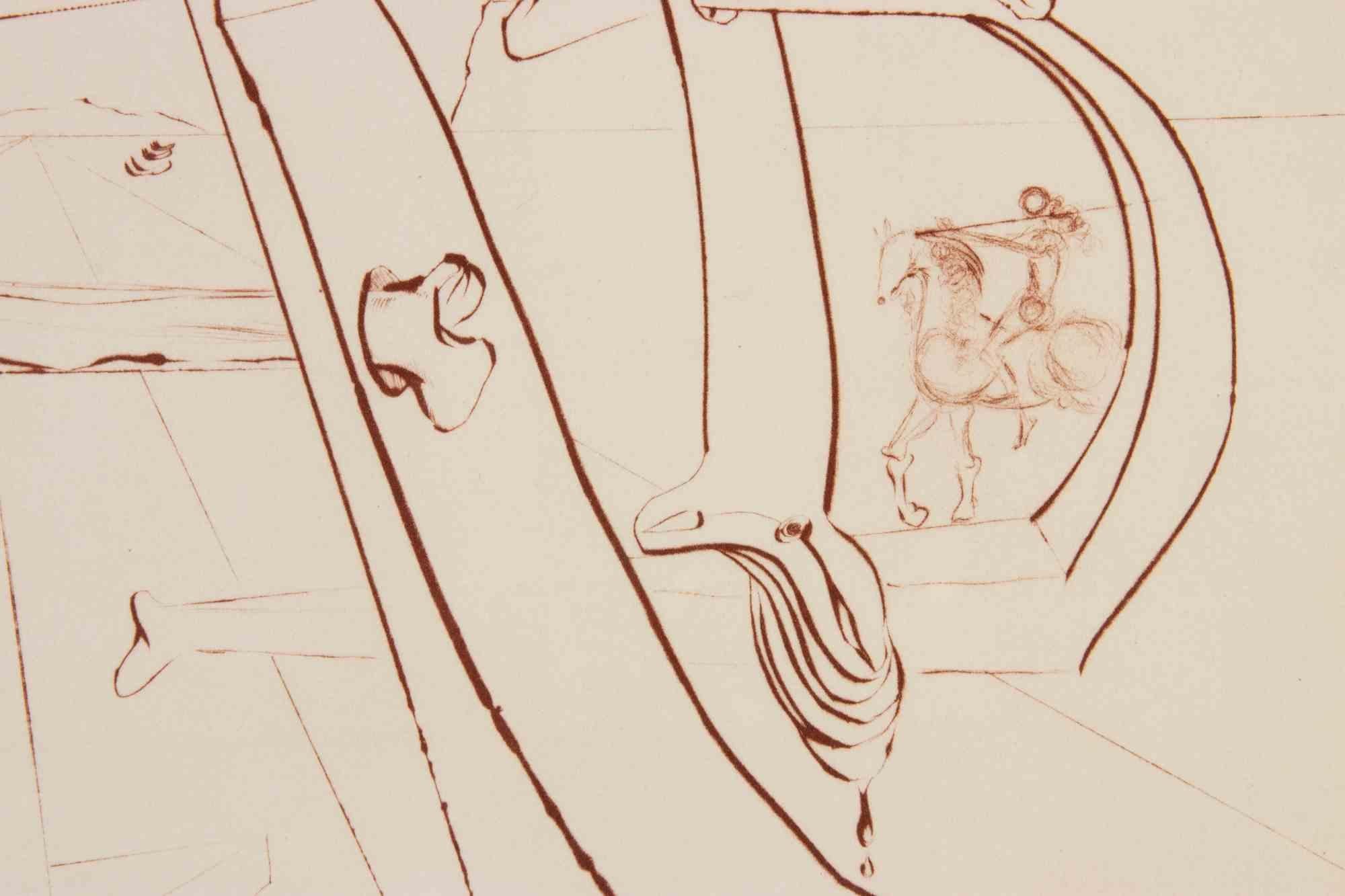 Homage to Durer – Lithographie von  Salvador Dalì - 1980er Jahre (Beige), Figurative Print, von Salvador Dalí