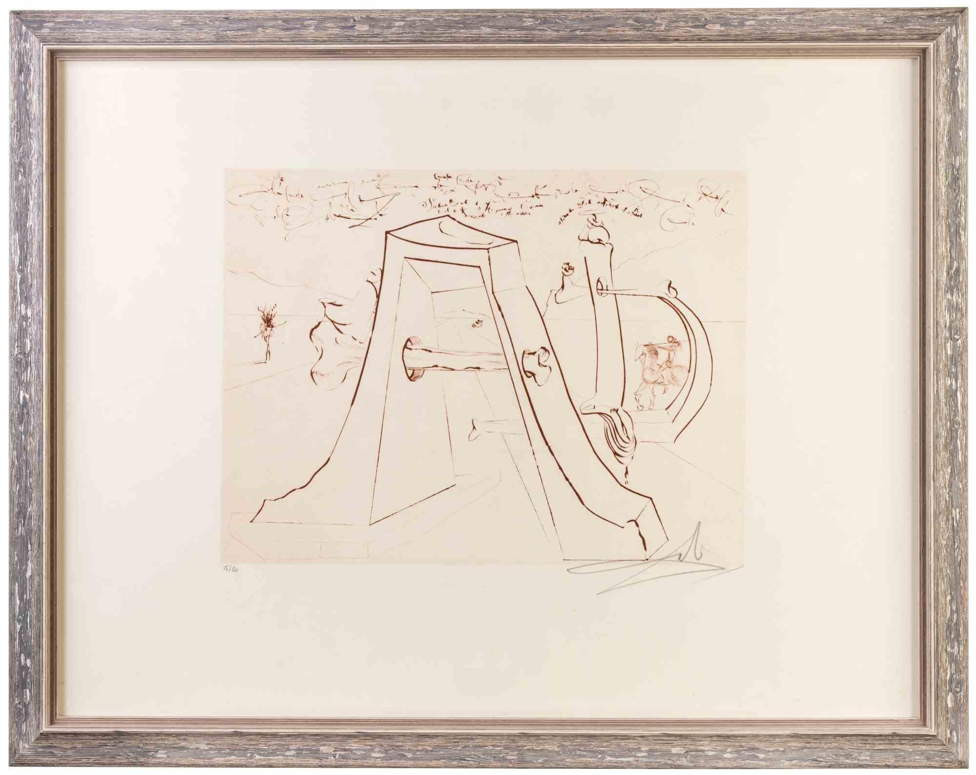 Salvador Dalí Figurative Print – Homage to Durer – Lithographie von  Salvador Dalì - 1980er Jahre