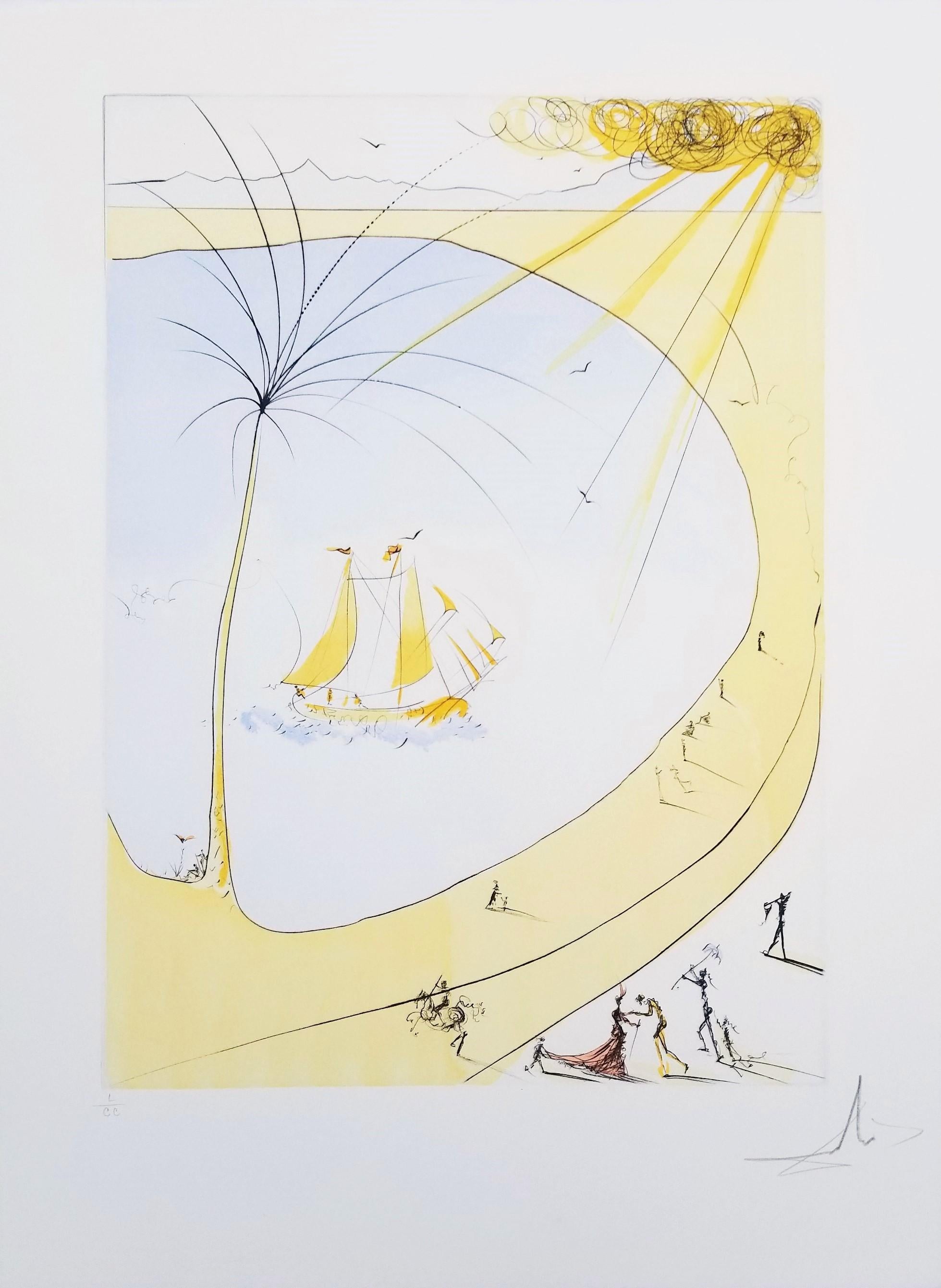 Hommage à Picasso (Côte d'Azur) /// Surréalisme Salvador Dali Surréaliste - Print de Salvador Dalí