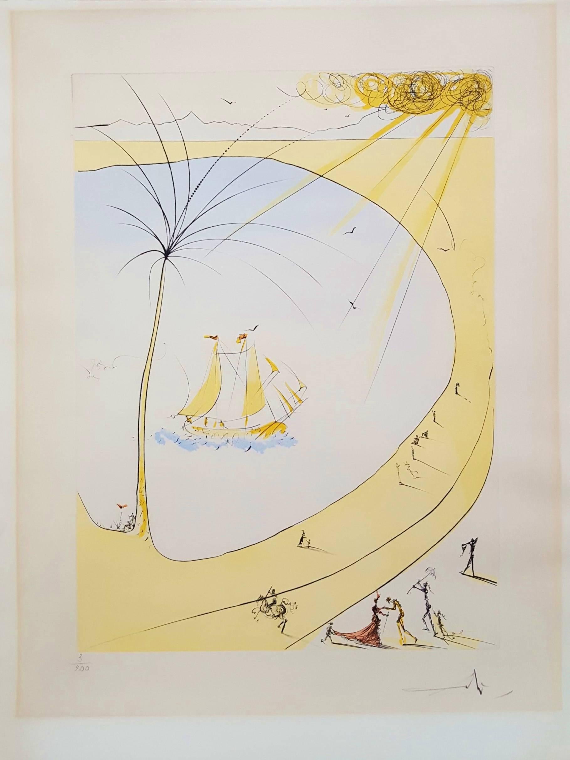 Hommage a Picasso (Cannes) (Cote d'Azur) - Print by Salvador Dalí