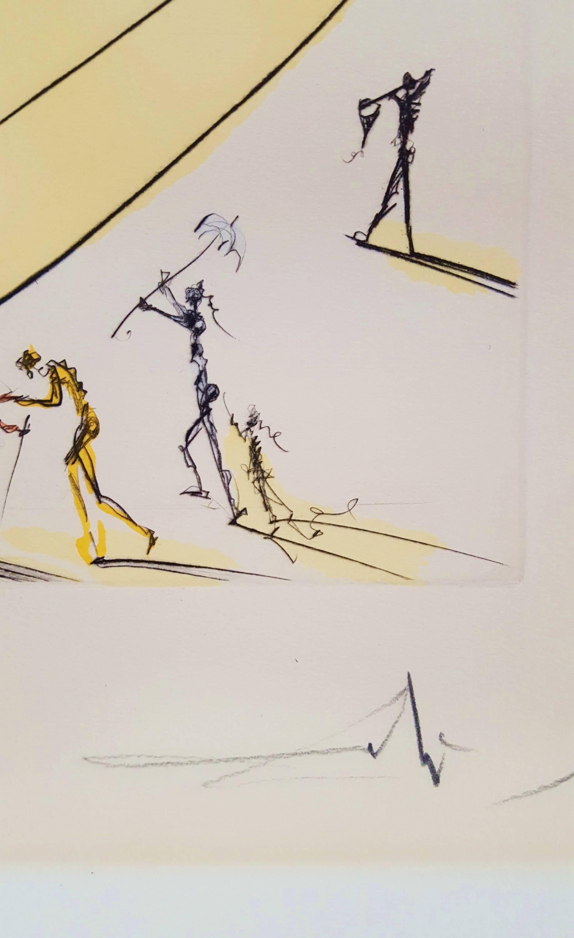Hommage a Picasso (Cannes) (Cote d'Azur) - Surrealist Print by Salvador Dalí