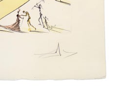 Hommage à Picasso (Cannes / Côte d'Azur) Gravure signée, authentifiée par F. Hunter