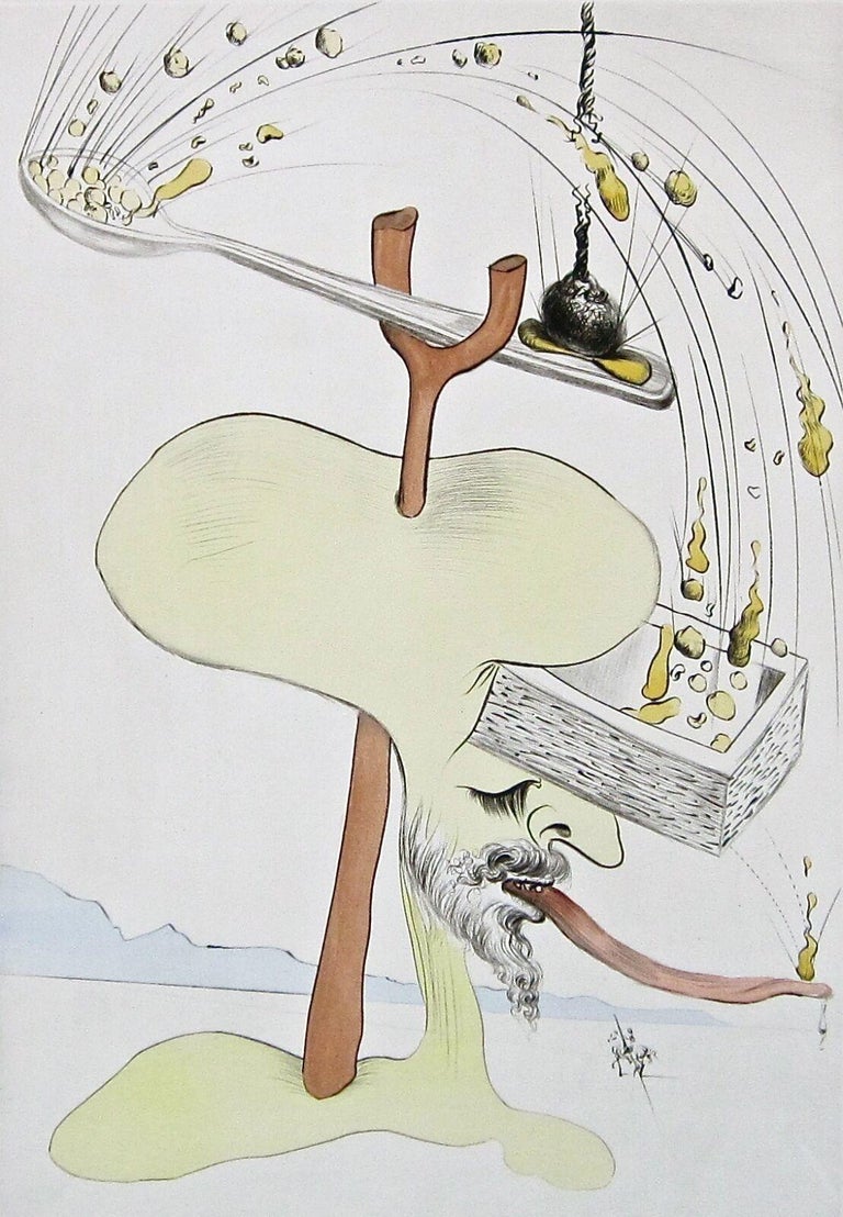 Hommage à Quevedo, Limited Edition Engraving, Salvador Dali- FULLY AUTHENTICATED - Print by Salvador Dalí