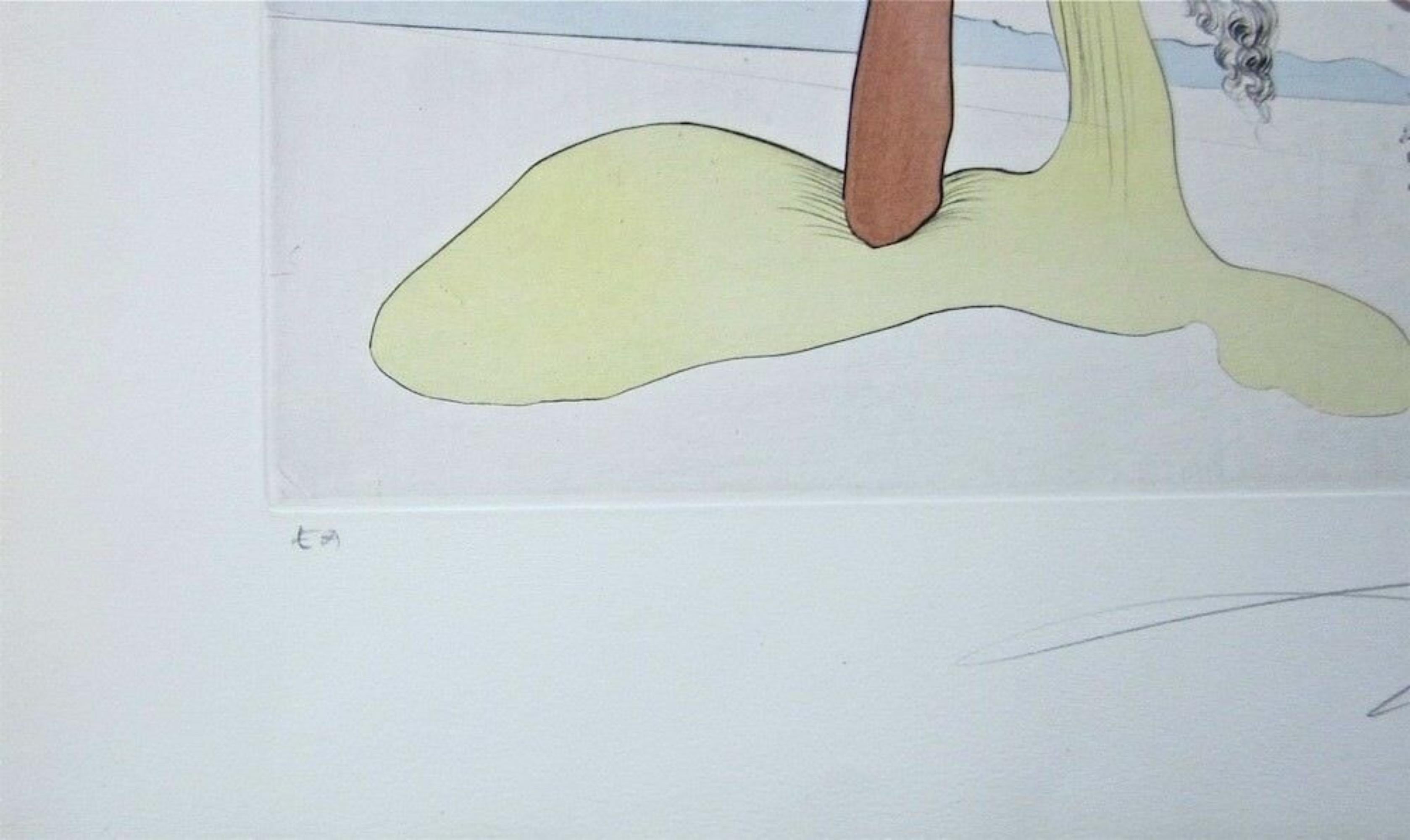 Hommage à Quevedo, Salvador Dali - Surrealist Print by Salvador Dalí