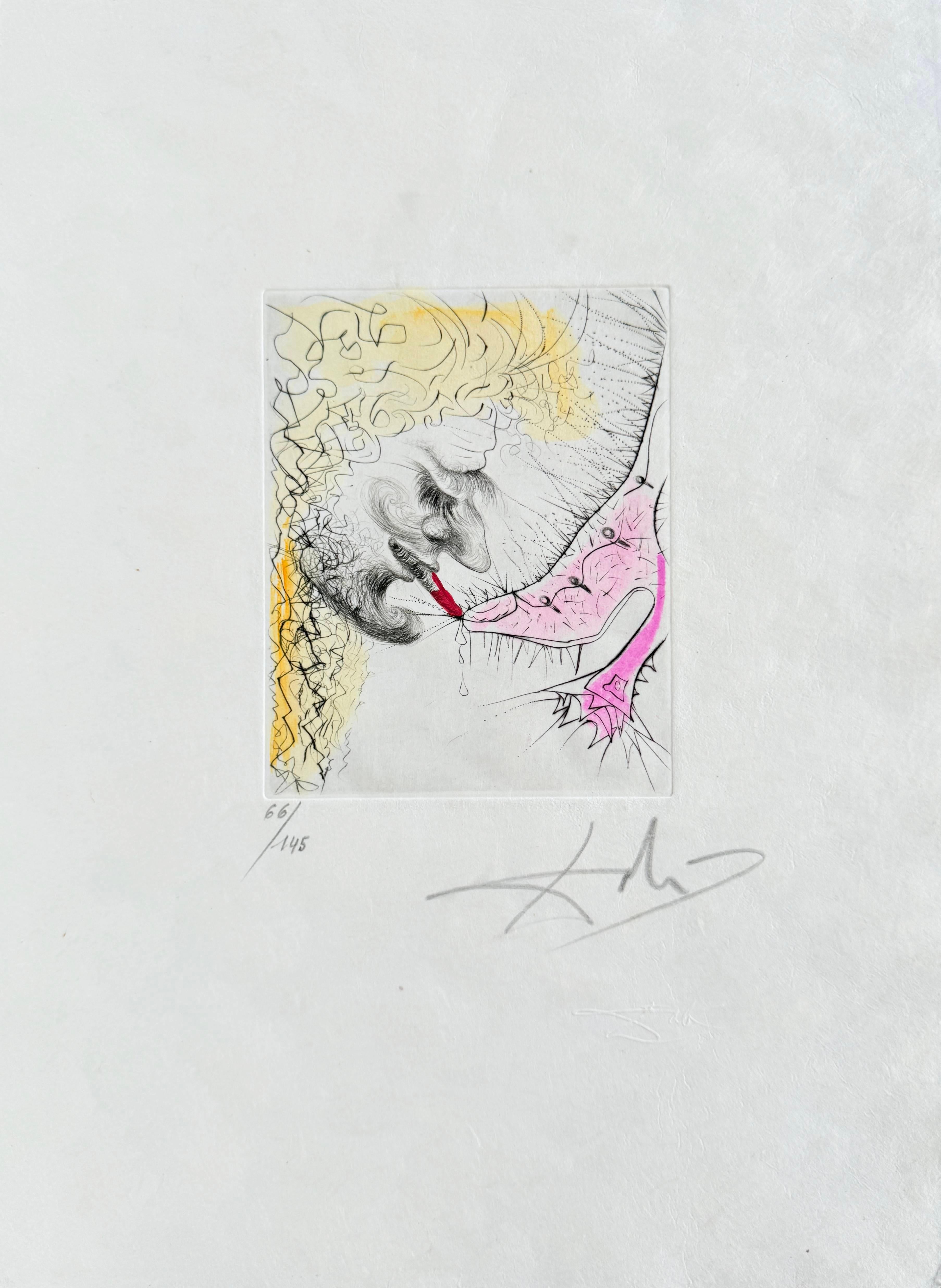 Salvador Dalí Print - Homme baisant la chaussure