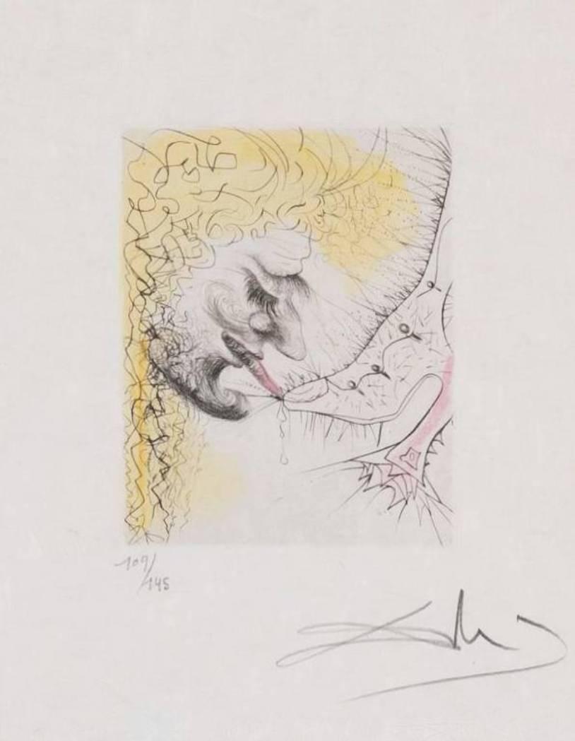 Salvador Dalí Print - Homme baisant la chaussure