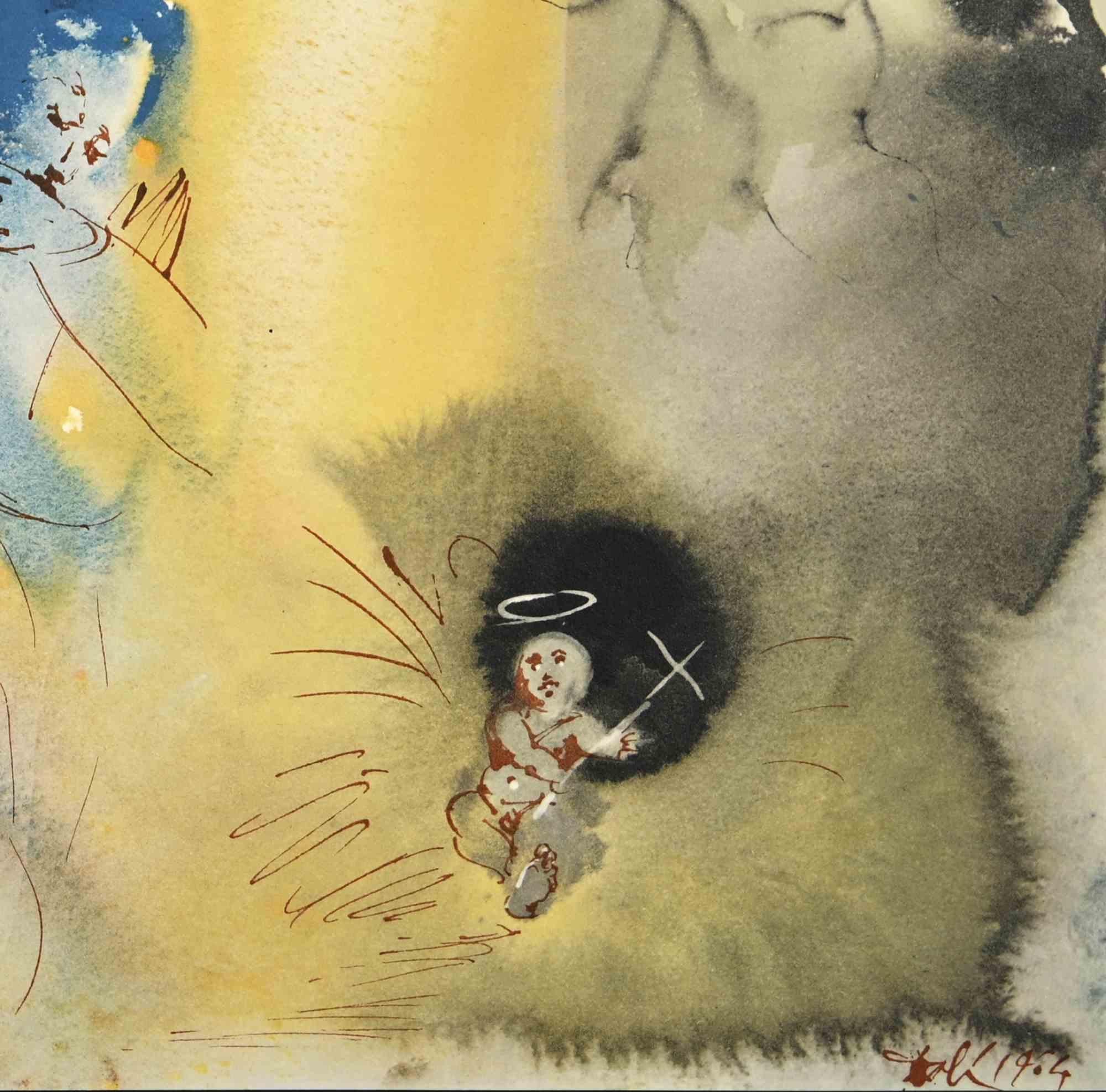 Iesu Nativitas - Litografía - 1964 - Print de Salvador Dalí