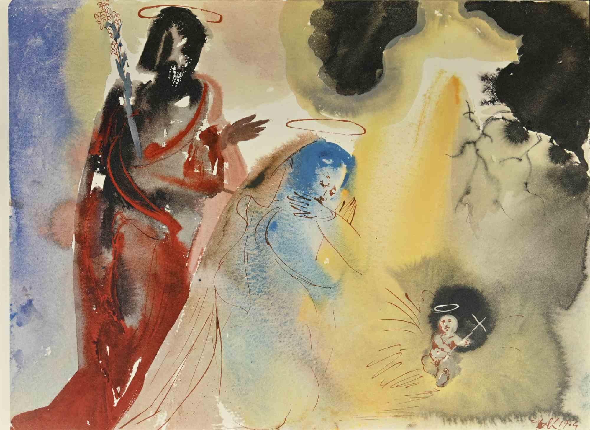 Salvador Dalí Print - Iesu Nativitas - Lithograph - 1964