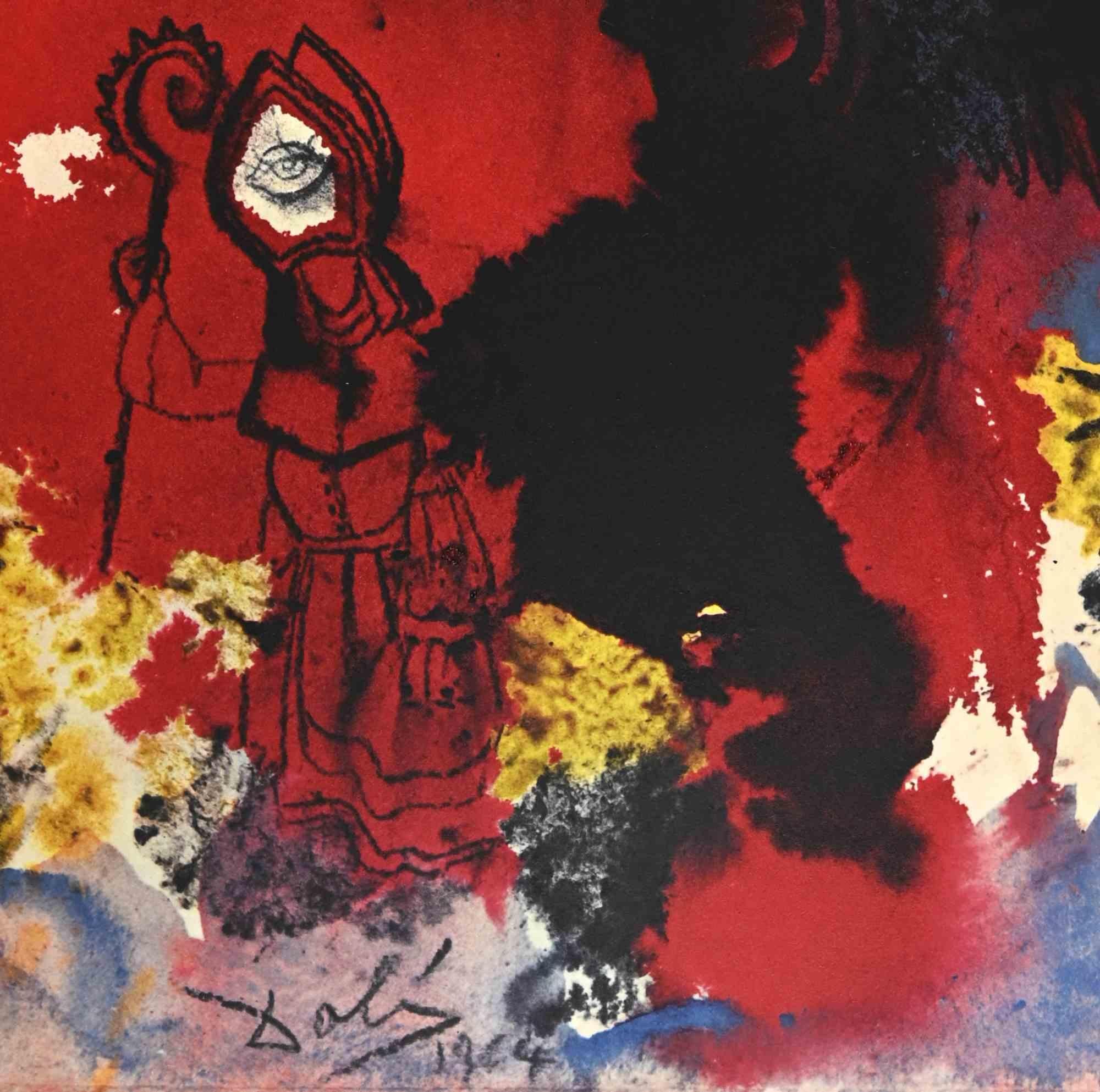 Iesus a Satana Tentatur - Lithography - 1964 - Print by Salvador Dalí