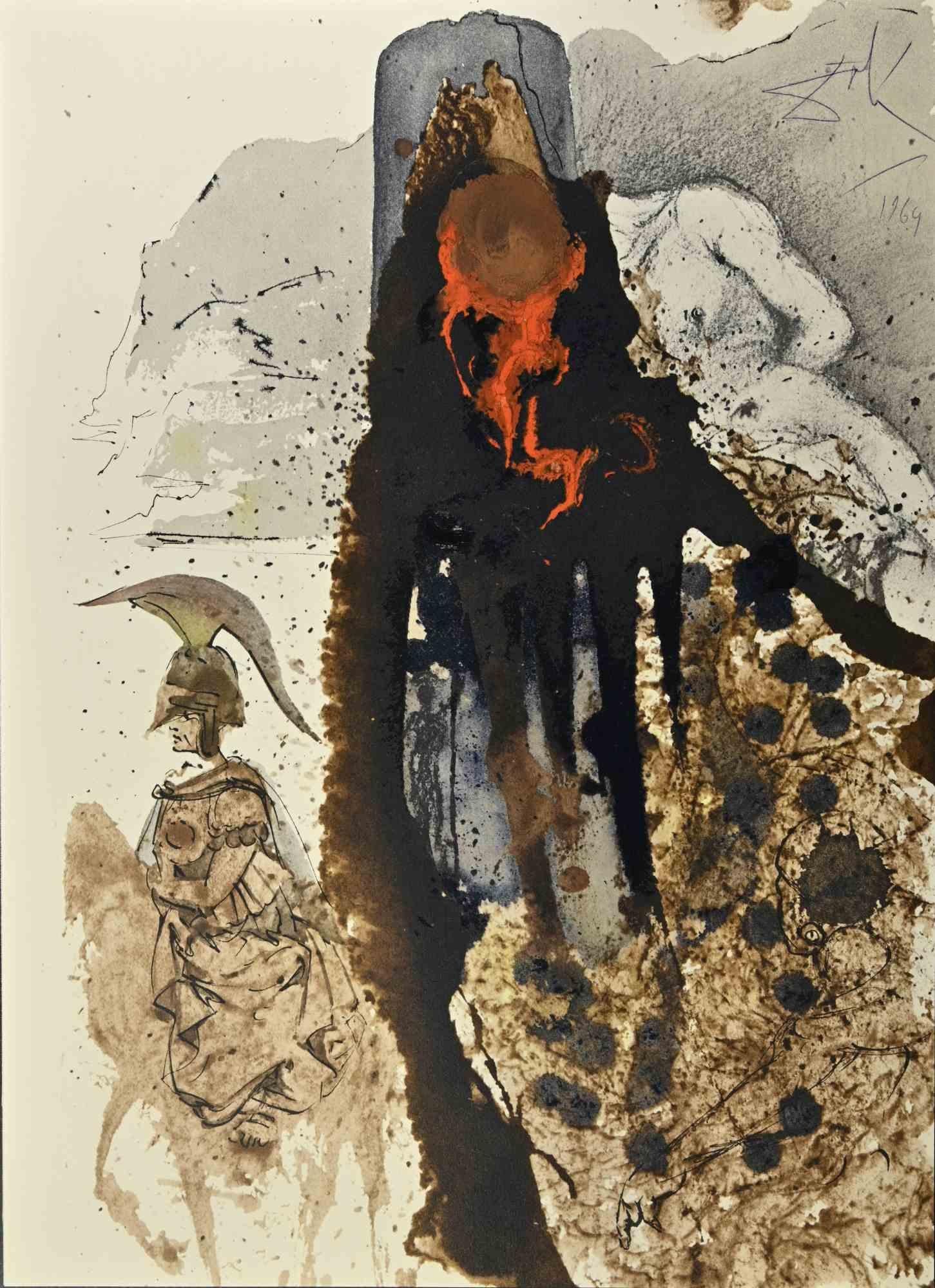 Print de Salvador Dalí - Iesus Flagellatus - Litografía - 1964