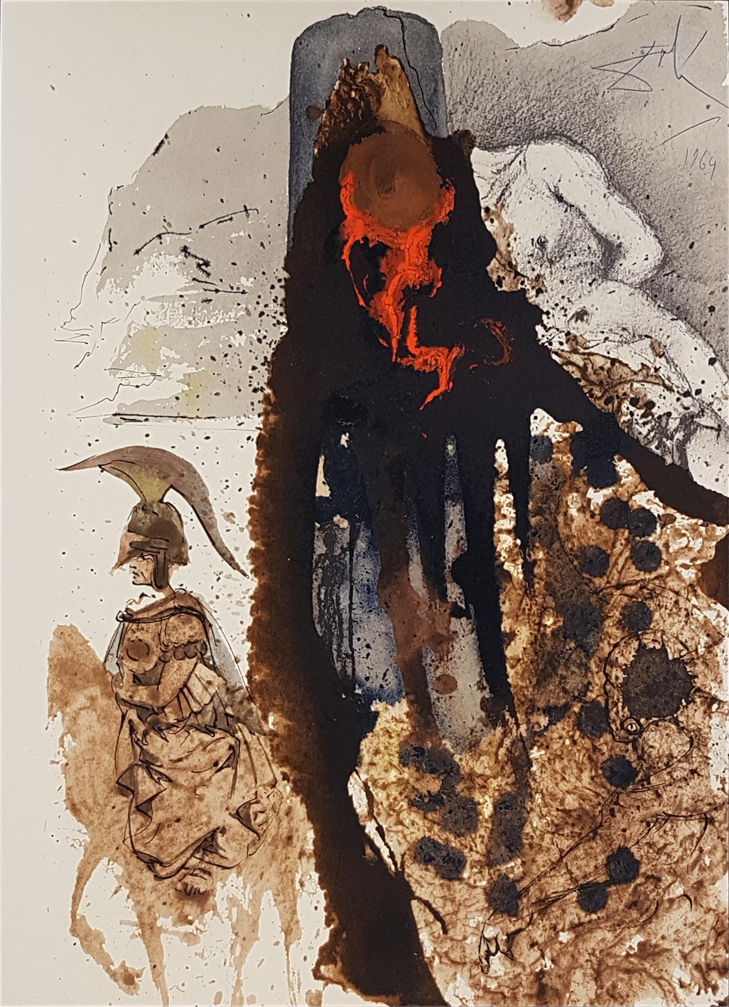 Salvador Dalí Print – Iesus flagellatus - Original Lithograph from "Biblia Sacra" - 1964