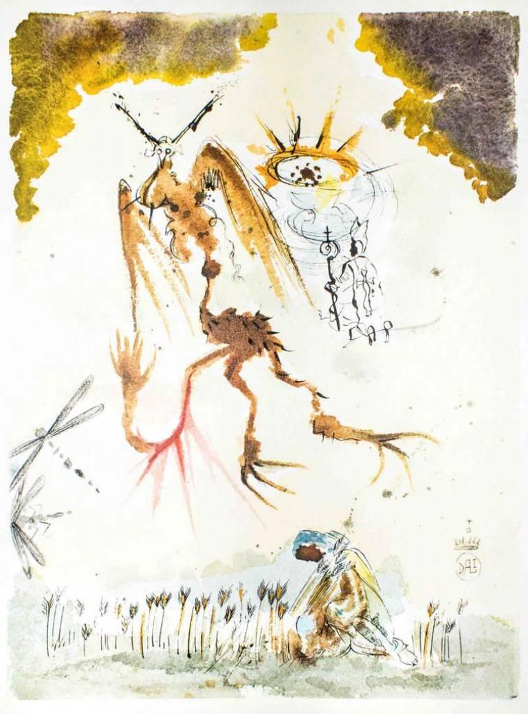 Salvador Dalí Abstract Print - Illustration from "Pater Noster" - Original Lithograph by Salvador Dali - 1966