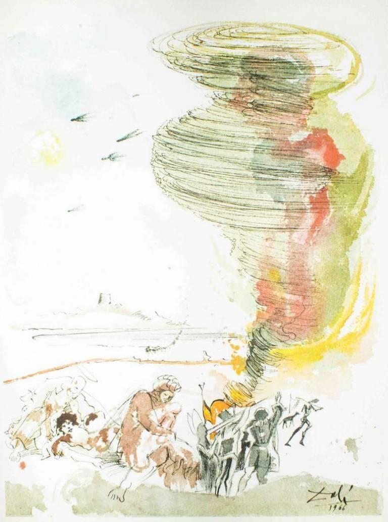 Salvador Dalí Abstract Print - Illustration from "Pater Noster" - Original Lithograph 1966