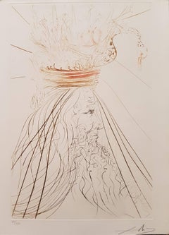 Plate from "Tristan and Isolde": King Marc - Original Drypoint by S. Dalì
