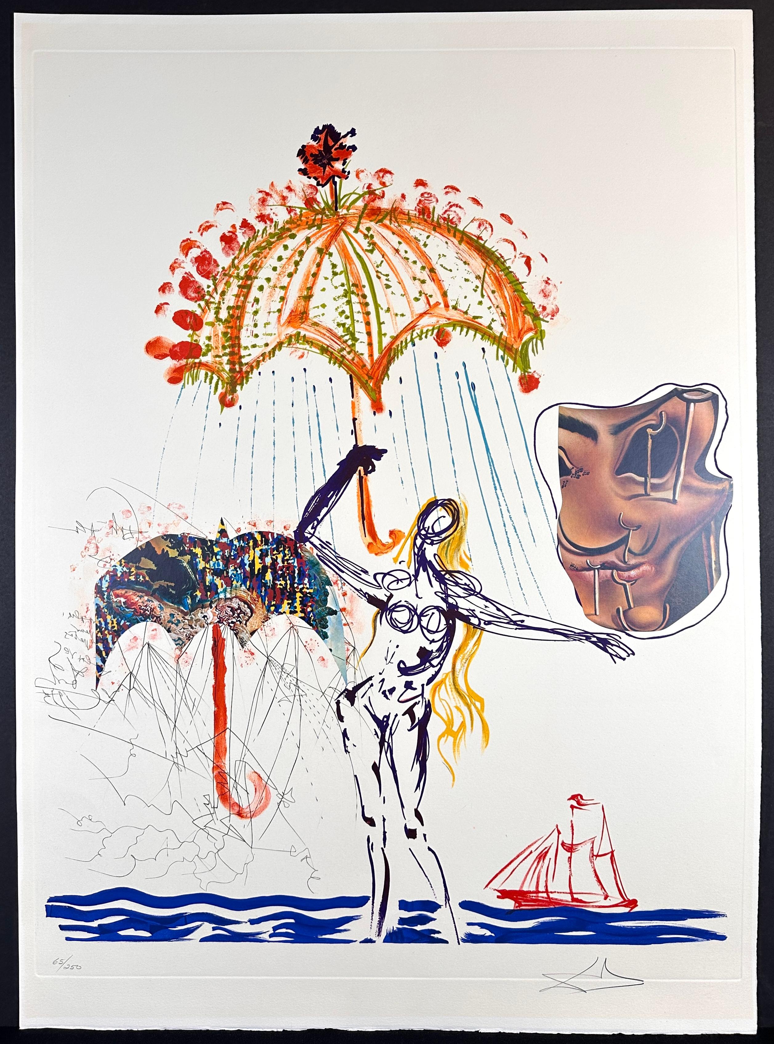 Print Salvador Dalí - Imaginations & Objects for Objects du futur Anti-parapluie avec liquide atomisé