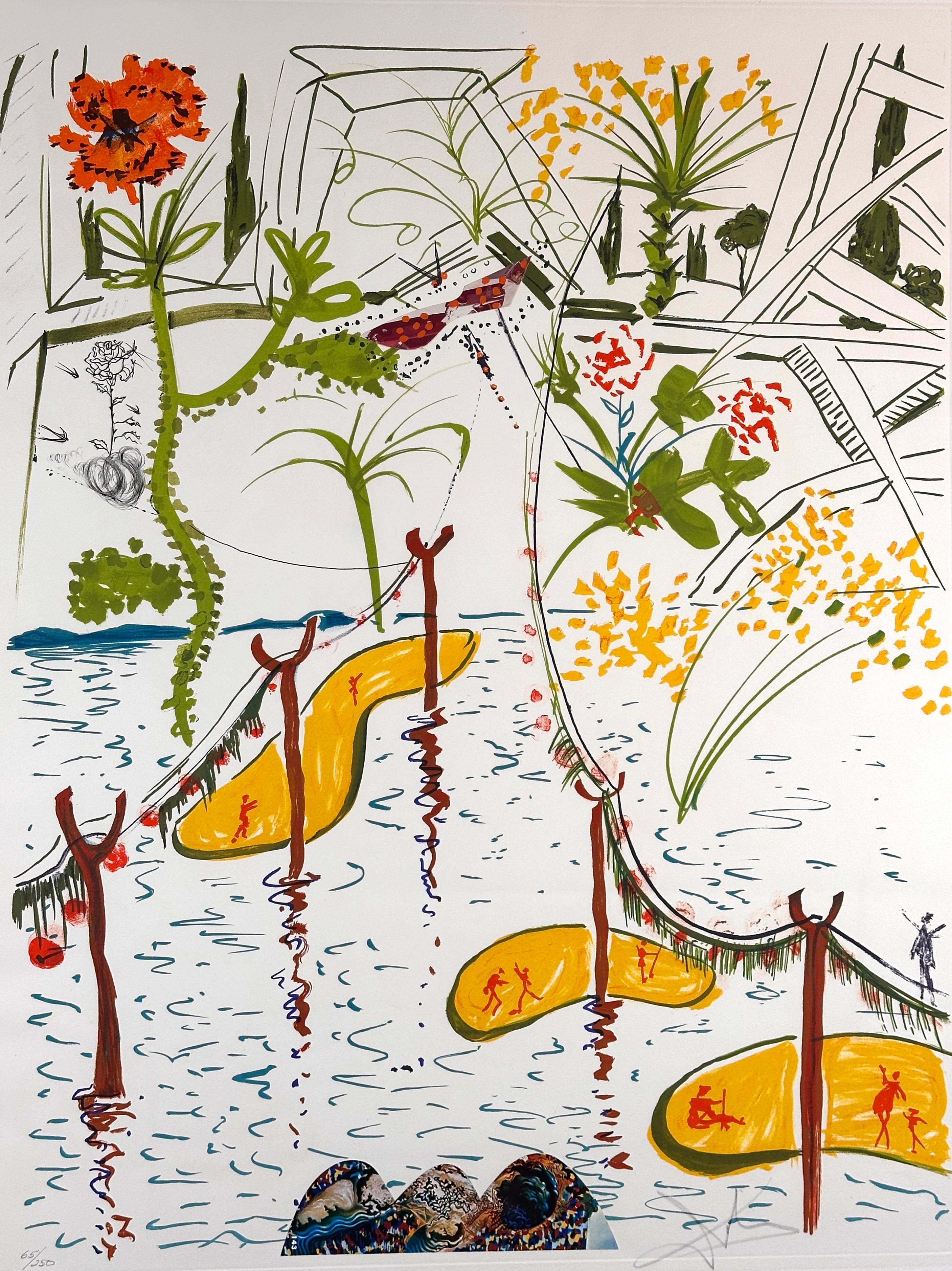 Imaginations & Objects fors du Jardin biologique du futur - Print de Salvador Dalí