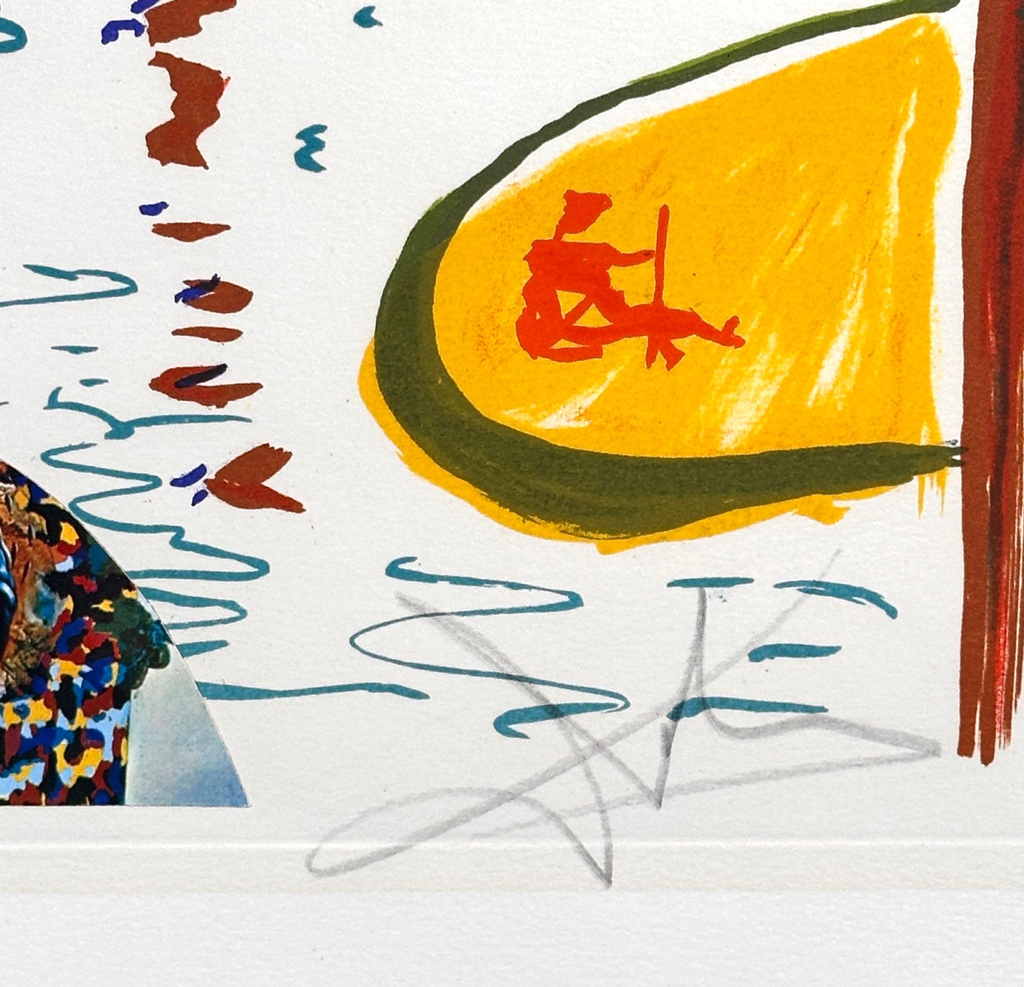 Imaginations & Objects fors du Jardin biologique du futur - Surréalisme Print par Salvador Dalí