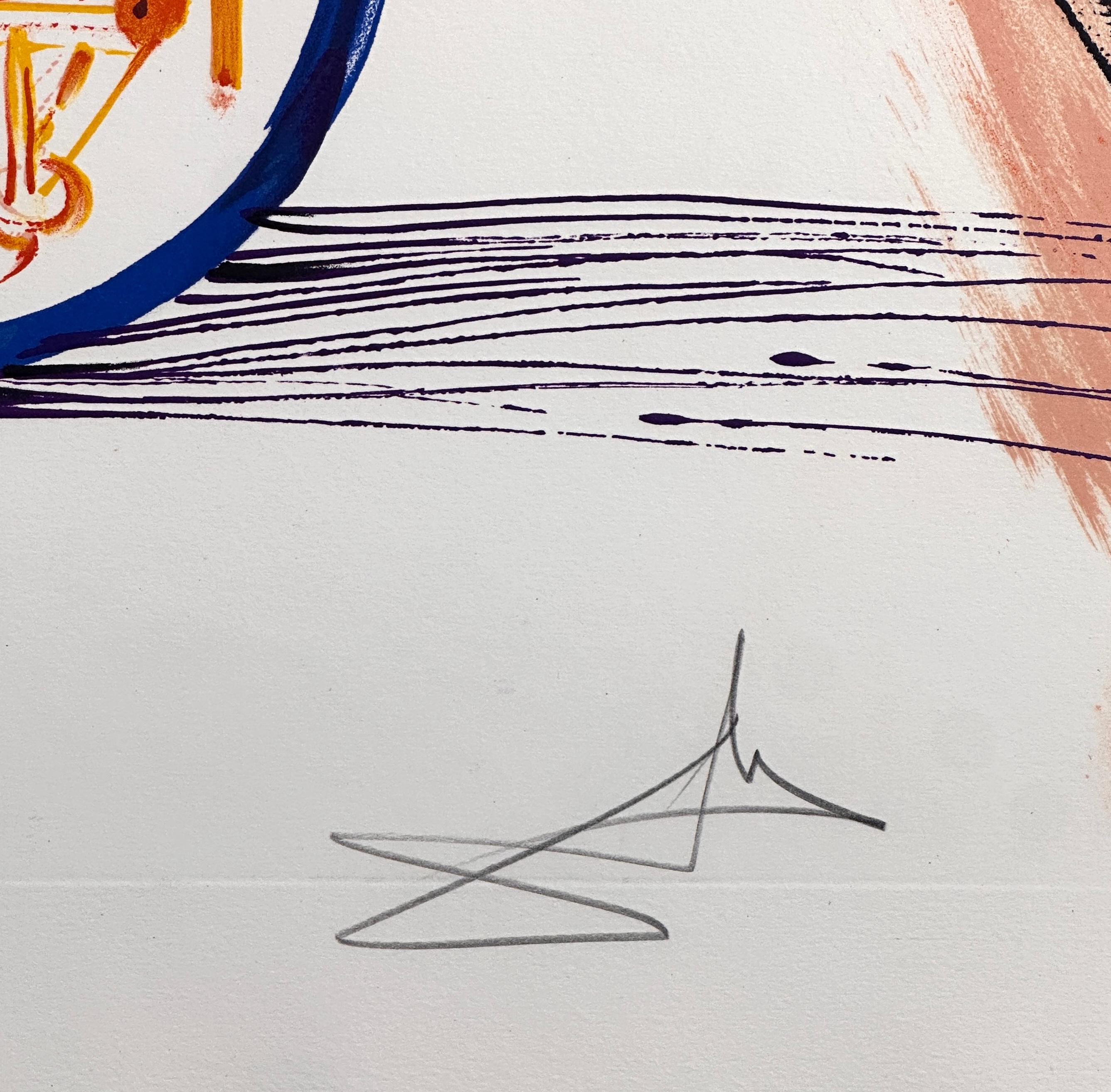 Imaginations & Objects of The Future Intra-Uterine Paradisiac Locomotion - Surrealist Print by Salvador Dalí