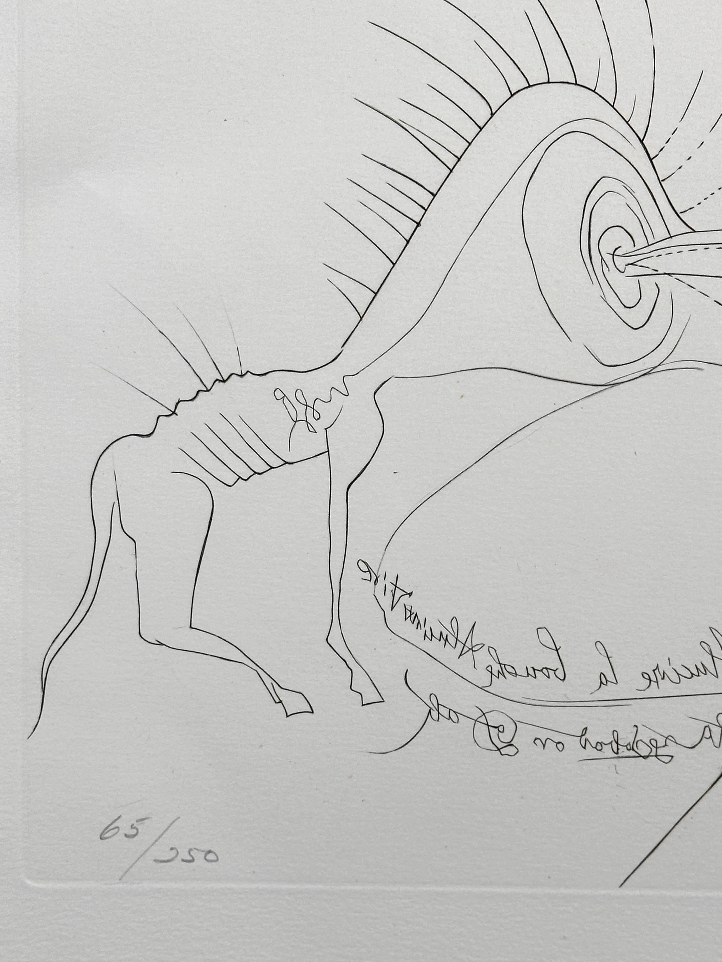 Imaginations & Objects of The Future Liquid & Gaseous Television - Beige Print by Salvador Dalí