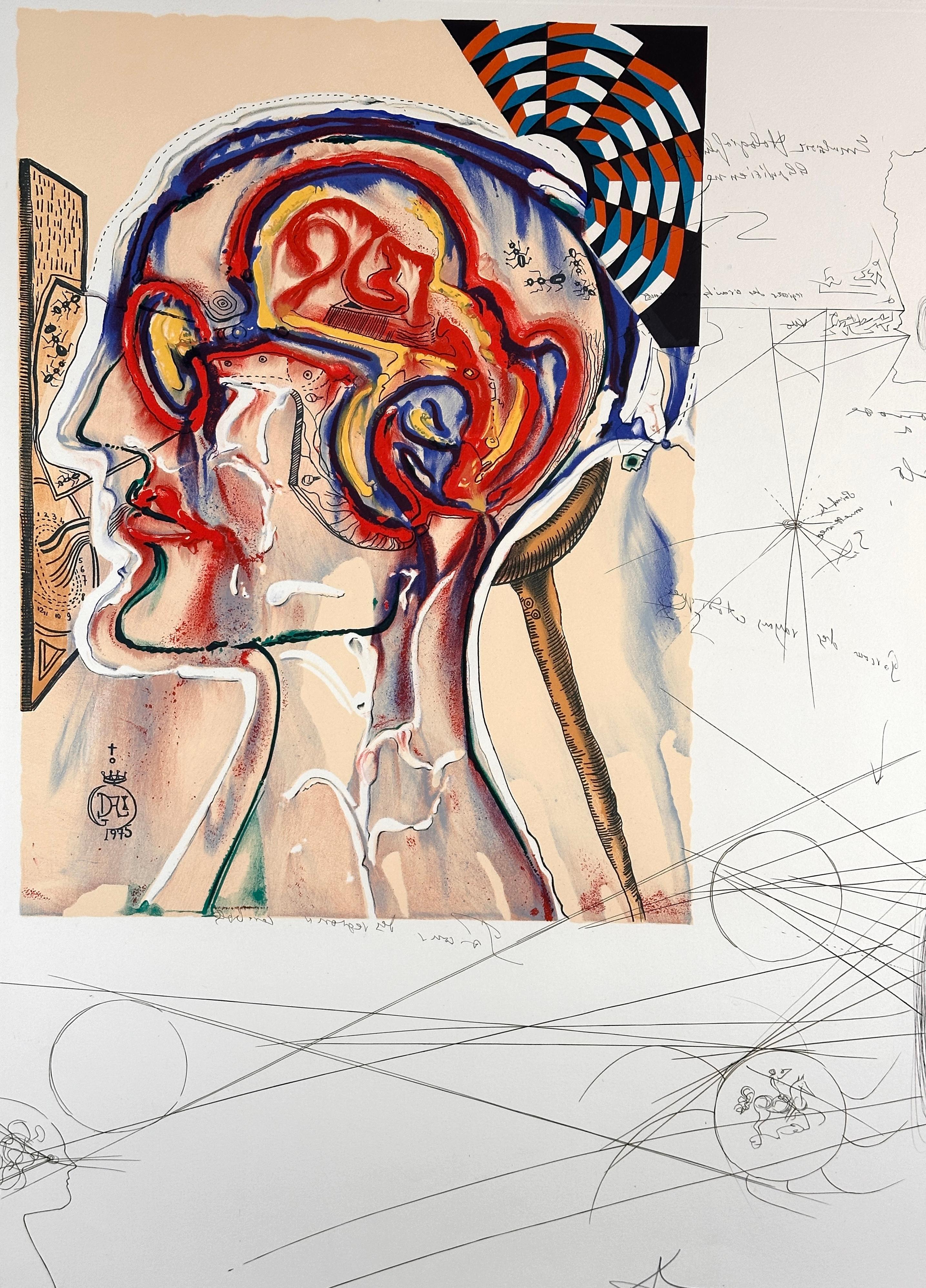 Imaginations & Objects of The Future Spectacles with Holograms & Computers - Print by Salvador Dalí