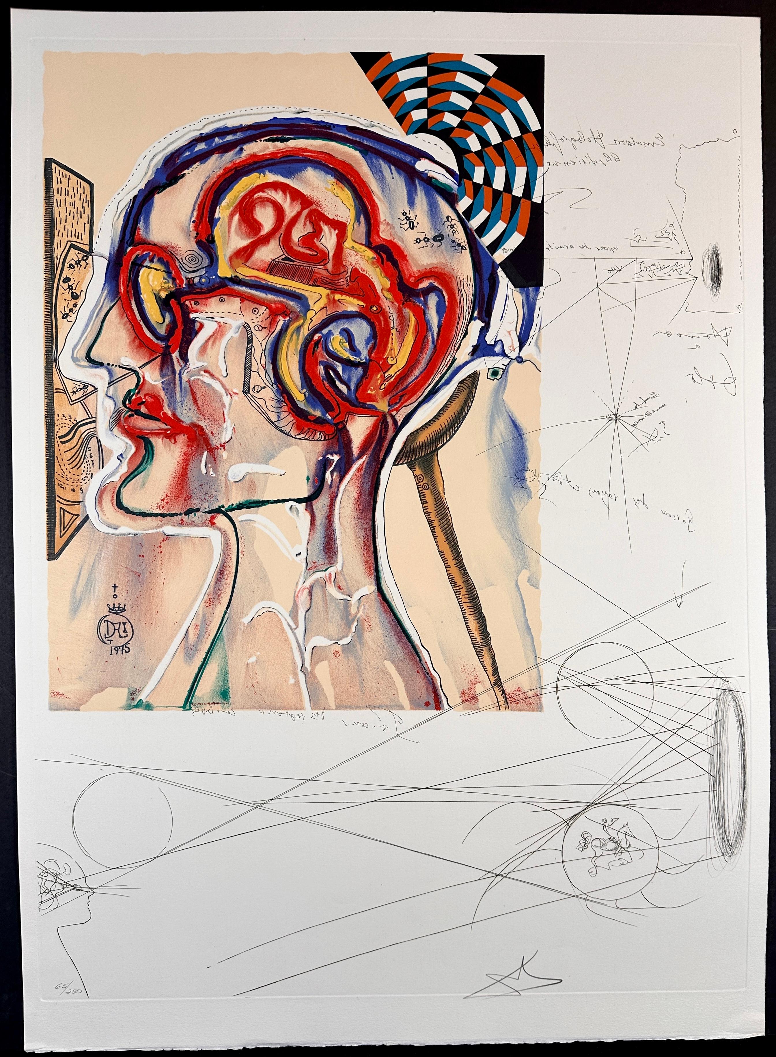 Salvador Dalí Print - Imaginations & Objects of The Future Spectacles with Holograms & Computers