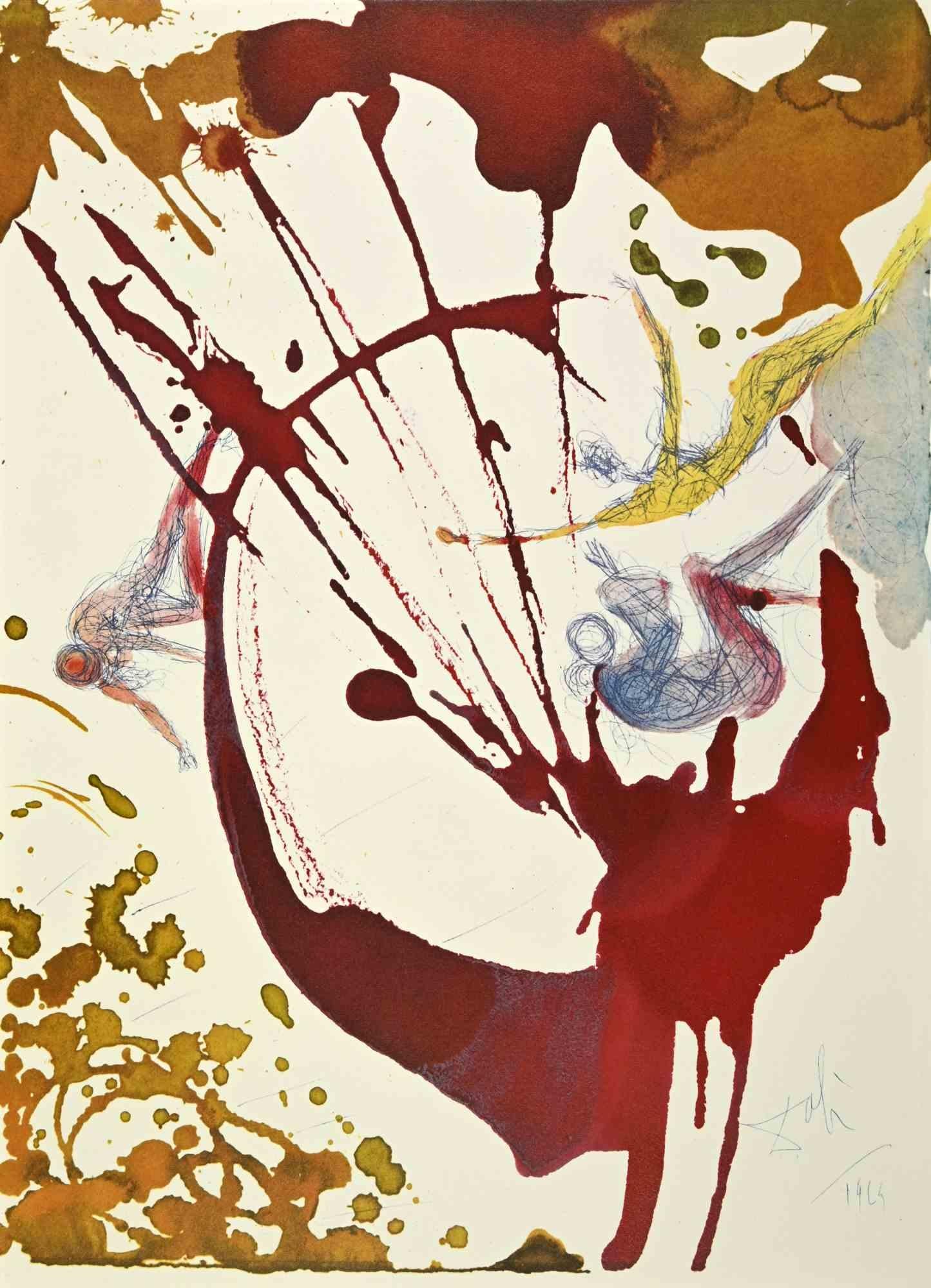 Print de Salvador Dalí - En el principio - Litografía - 1964