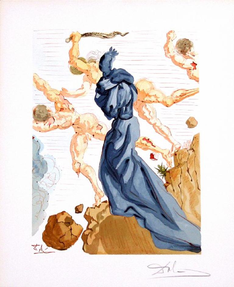 Inferno Canto 15: The Hard Margins from The Divine Comedy - Print by Salvador Dalí