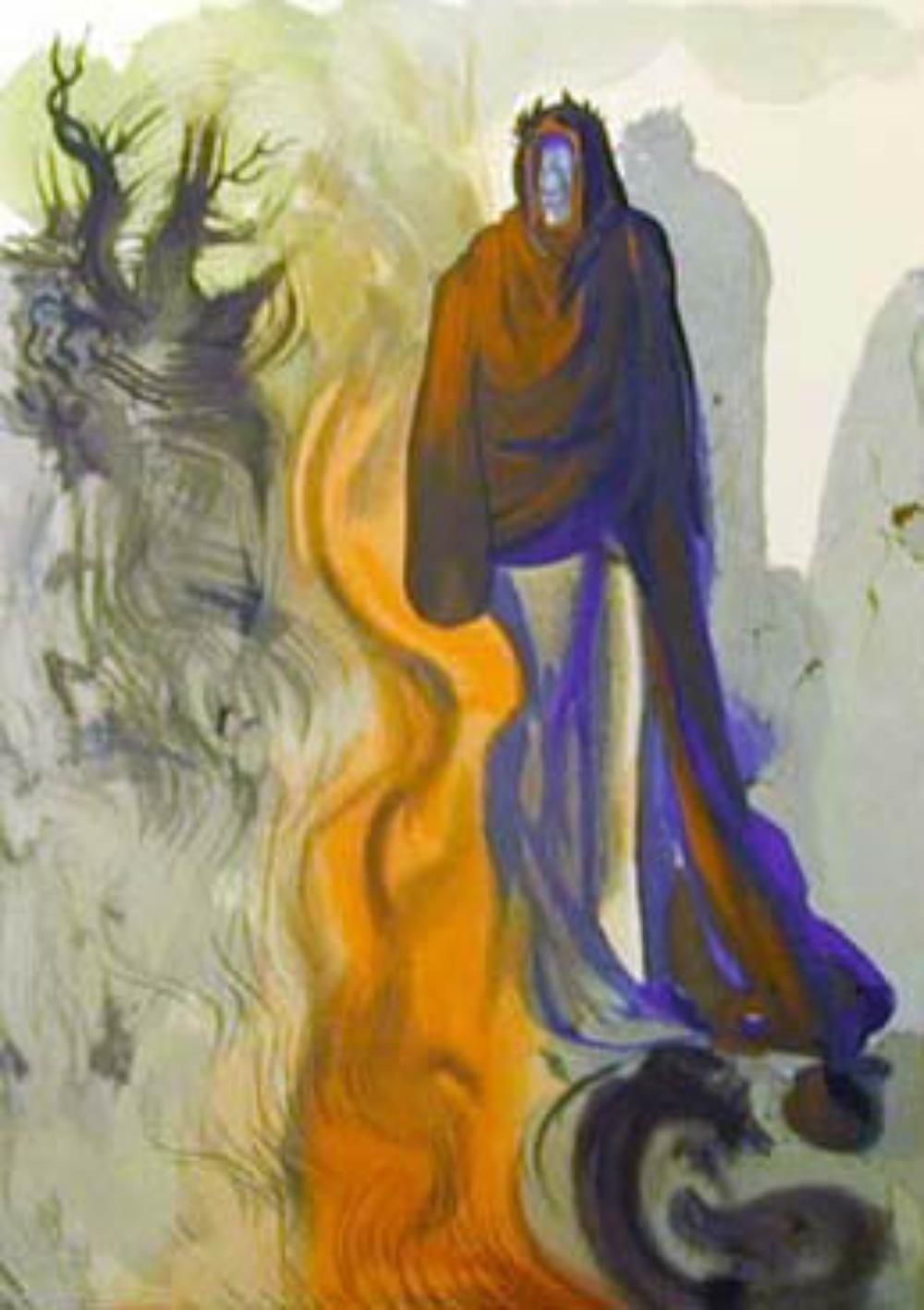 Salvador Dalí Figurative Print - Inferno: Canto 16 from The Divine Comedy