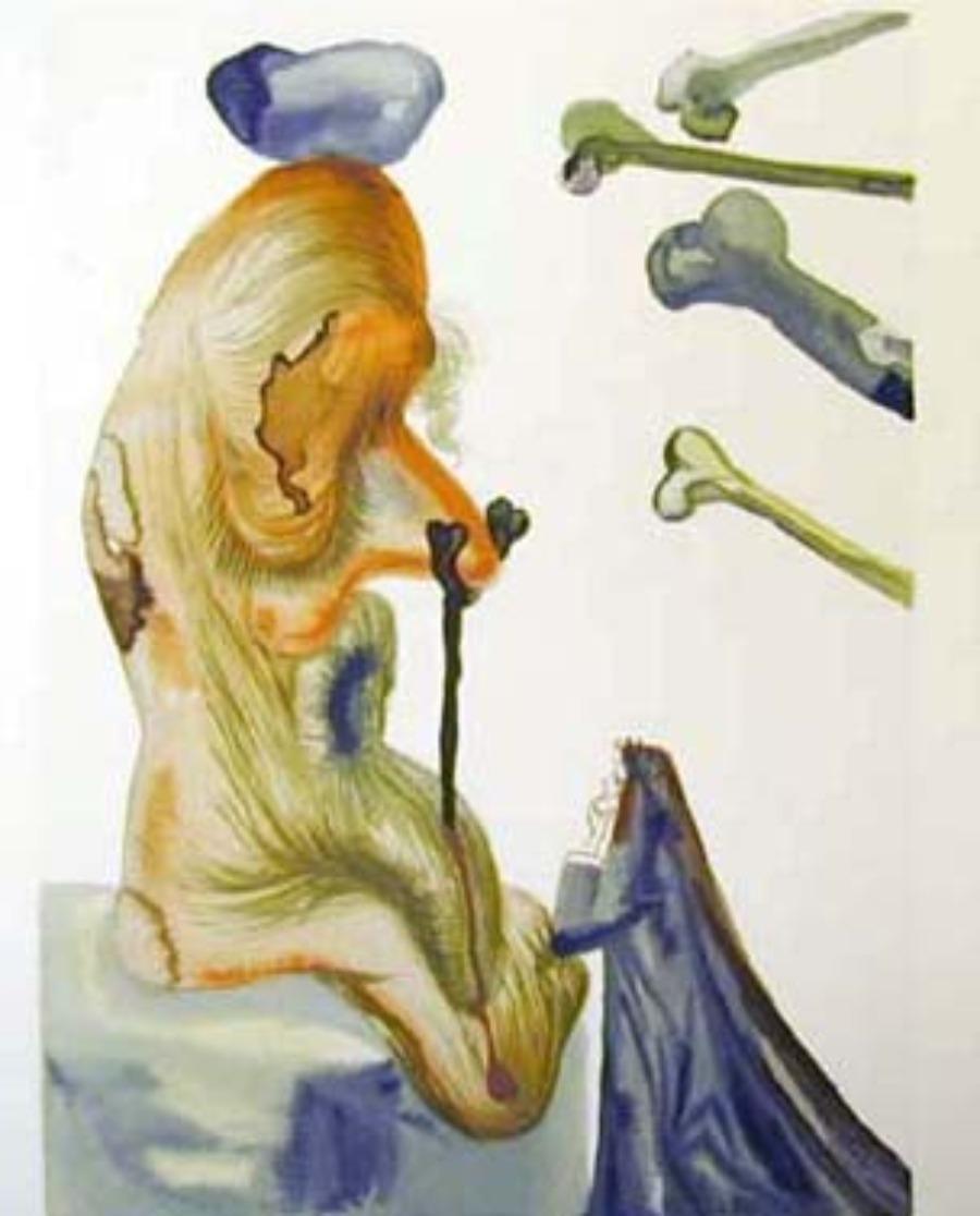 Salvador Dalí Figurative Print - Inferno: Canto 20 from The Divine Comedy