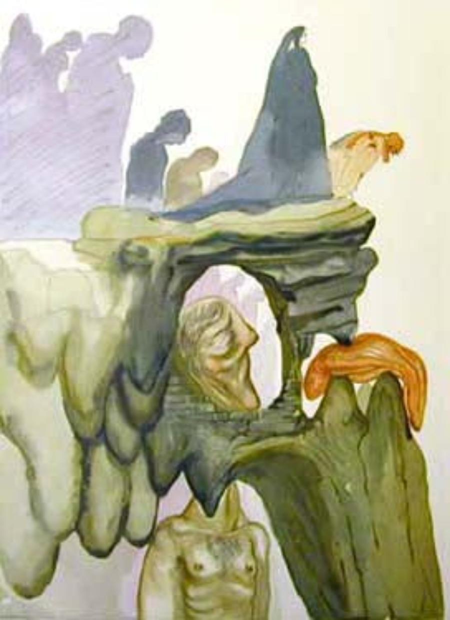 Figurative Print de Salvador Dalí - El Infierno: Canto 23 de La Divina Comedia