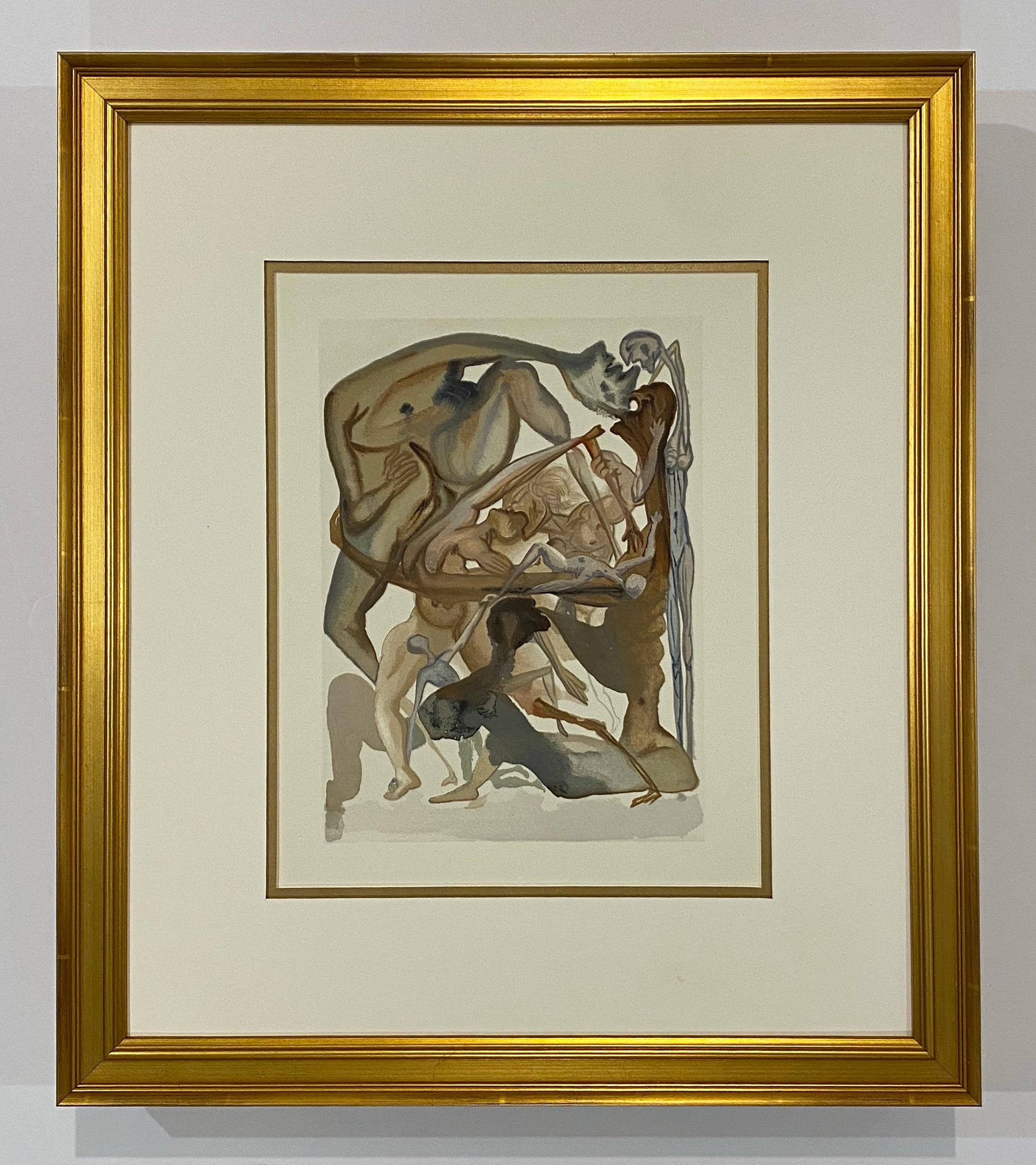 Inferno: Canto 4 della Divina Commedia - Print di Salvador Dalí