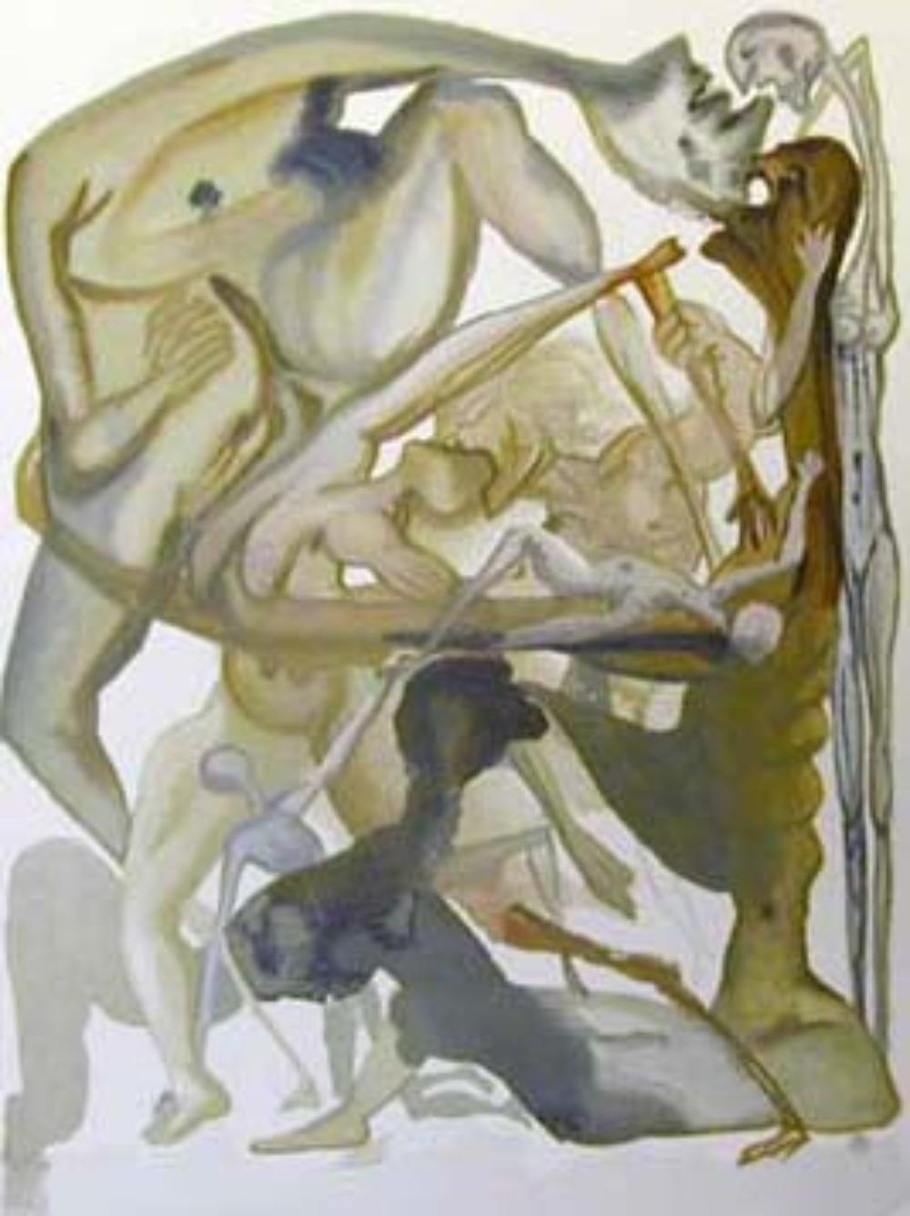Figurative Print di Salvador Dalí - Inferno: Canto 4 della Divina Commedia