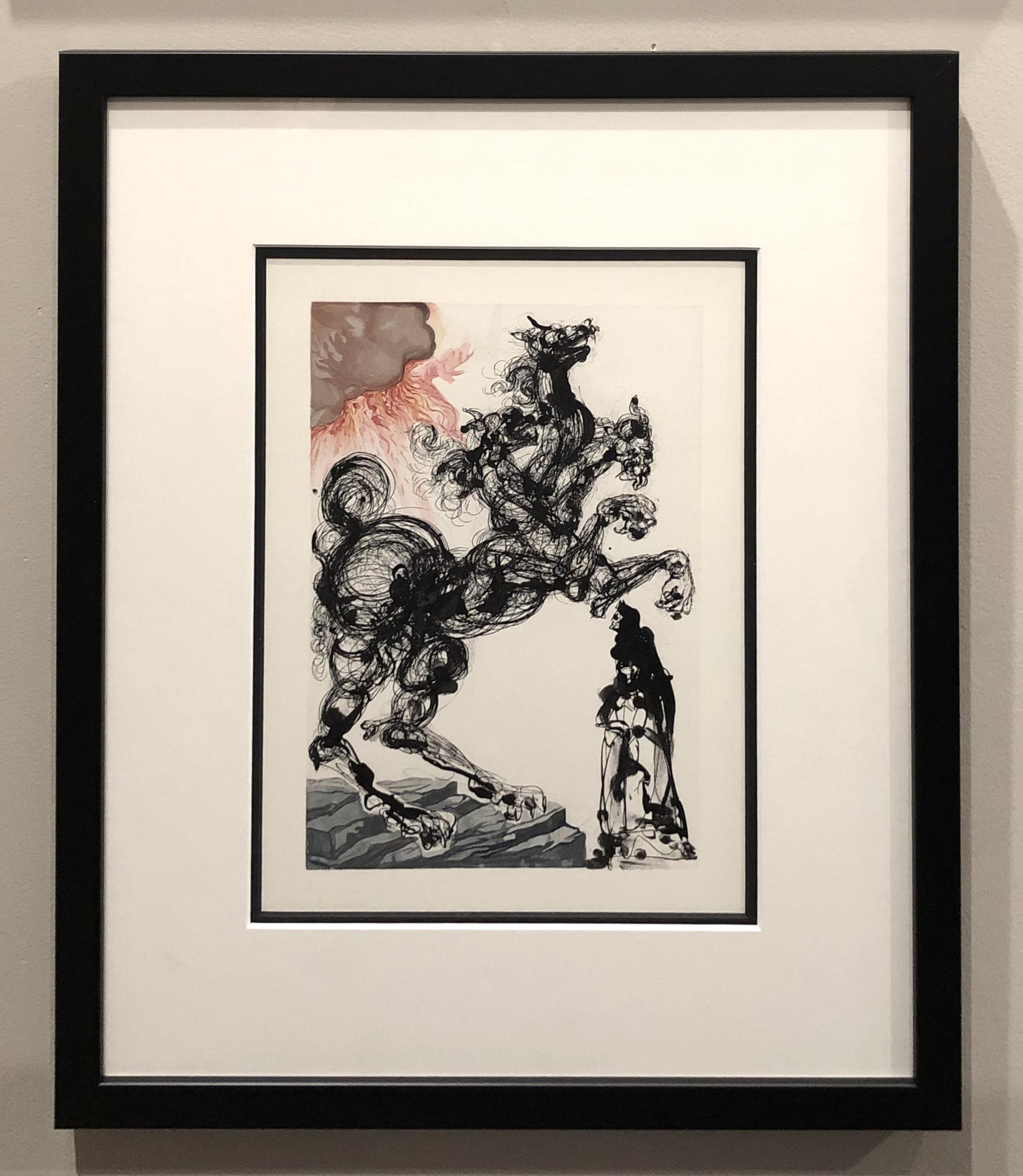 Salvador Dalí Landscape Print - Inferno: Canto 6, from The Divine Comedy