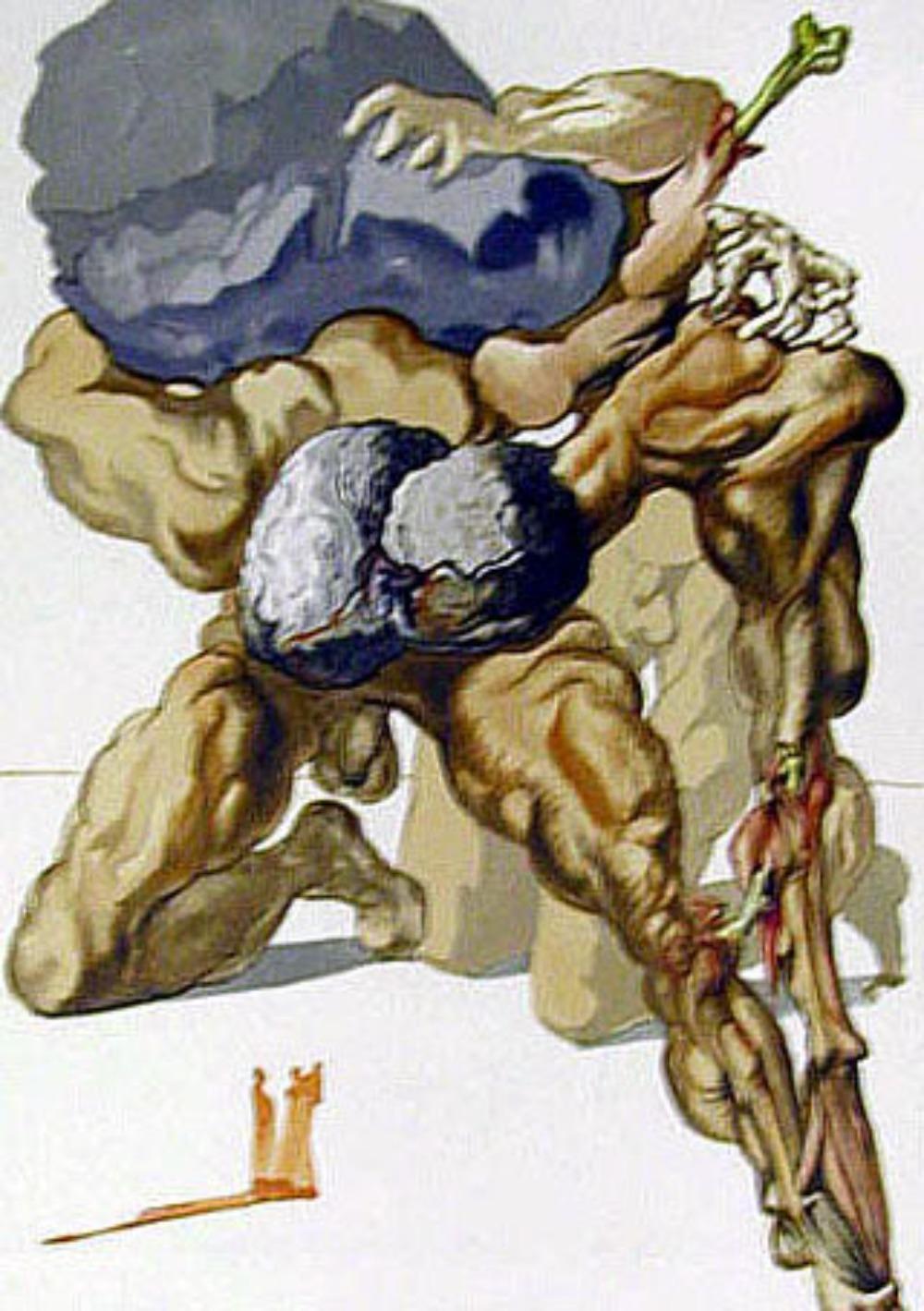 Figurative Print de Salvador Dalí - El Infierno: Canto 7 de La Divina Comedia