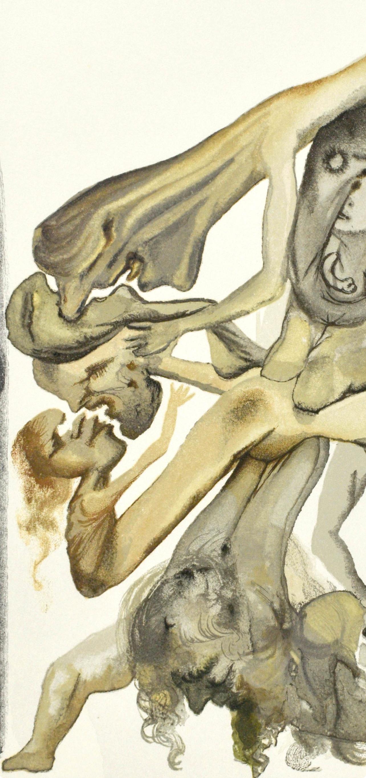 Inferno, Canto IV (Field 189-200; M/L. 1039-1138), La Divina Commedia - Surrealist Print by Salvador Dalí