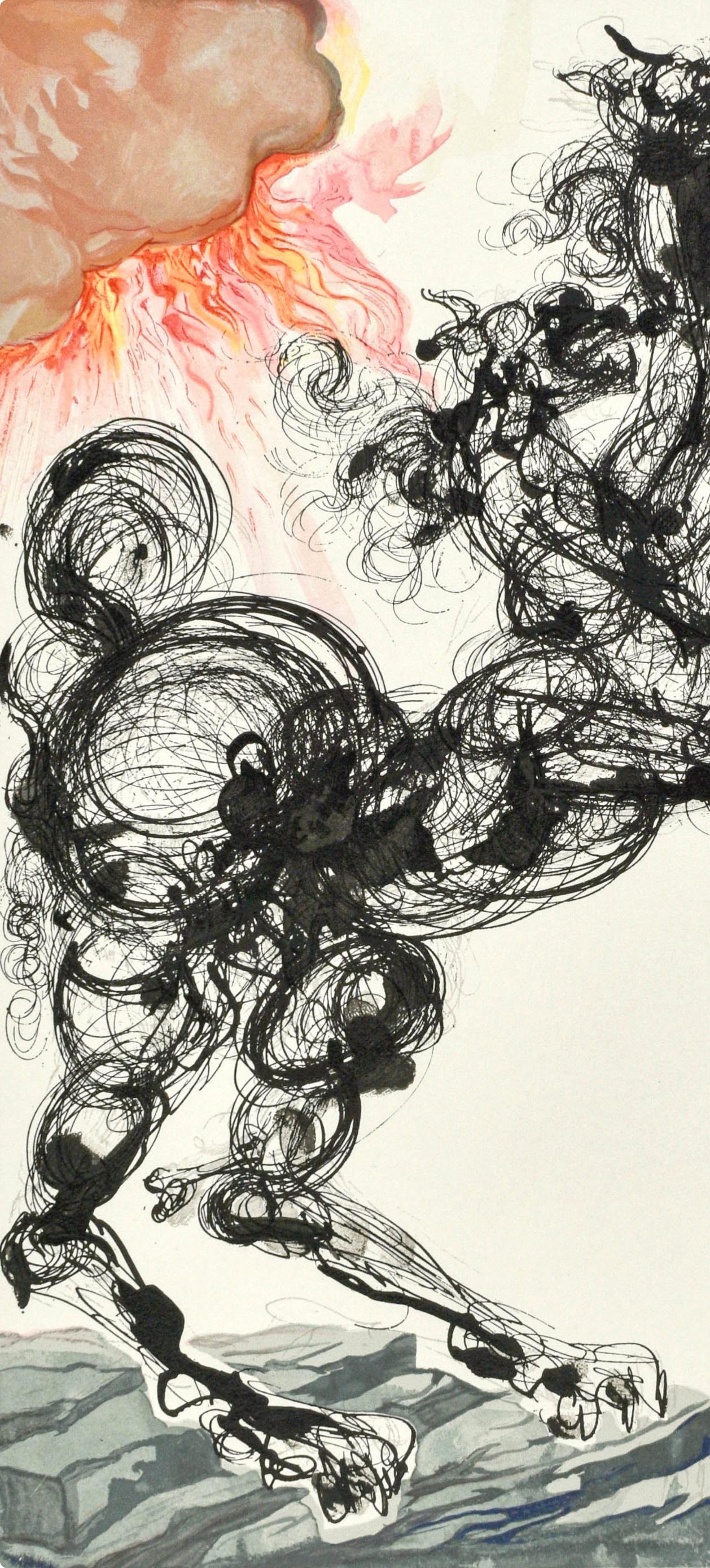 Inferno, Canto VI (Campo 189-200; M/L. 1039-1138), La Divina Commedia - Print Surrealismo di Salvador Dalí