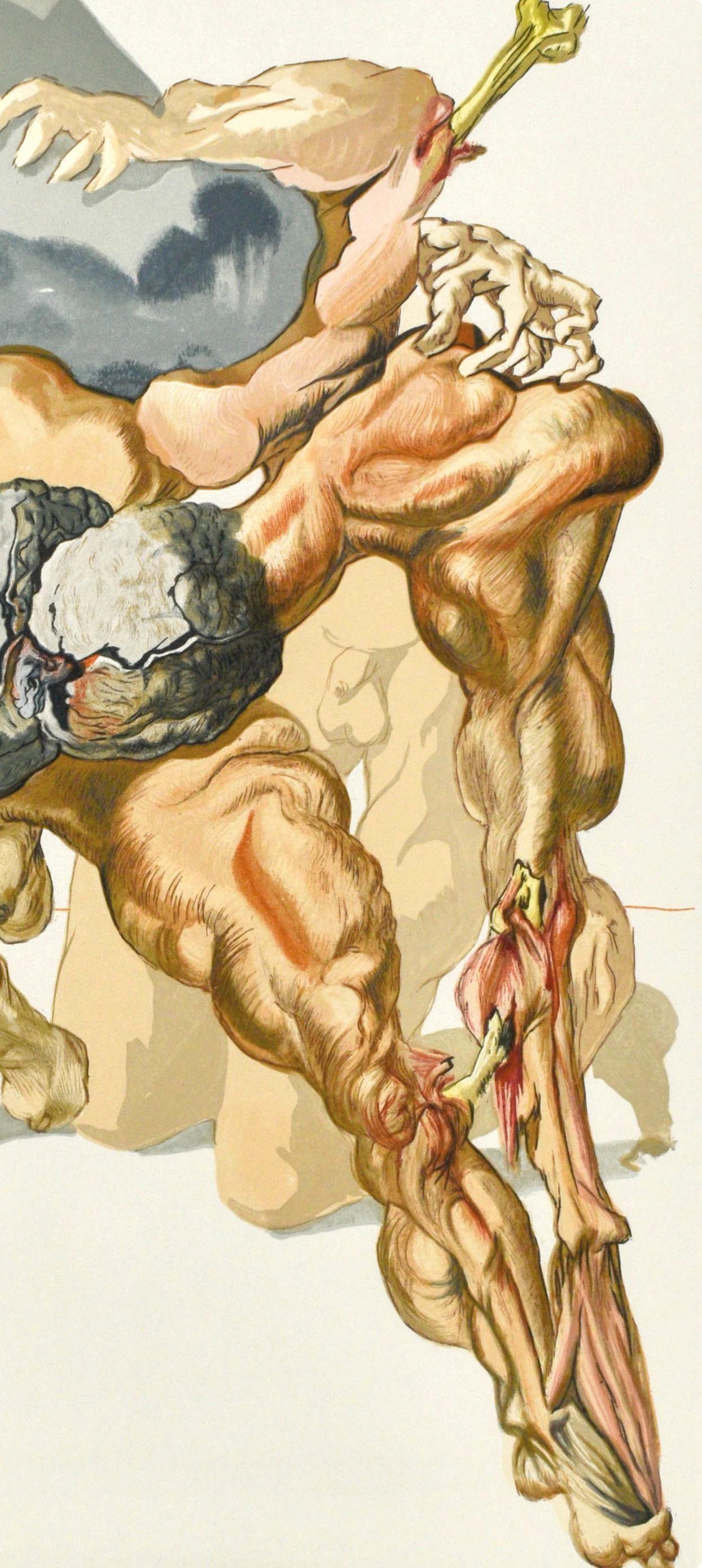 Inferno, Canto VII (Field 189-200; M/L. 1039-1138), La Divina Commedia - Surrealist Print by Salvador Dalí