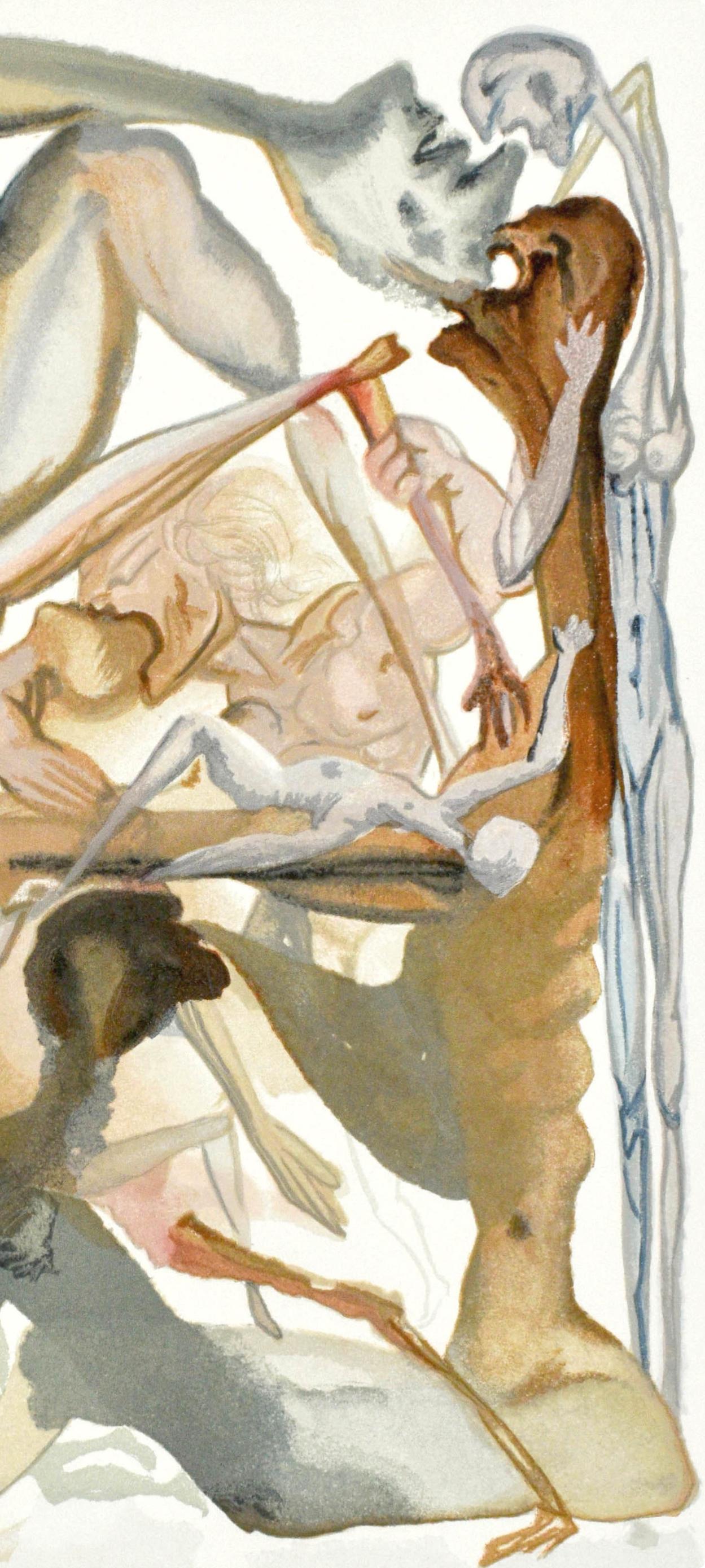 Inferno, Canto XI (Field 189-200; M/L. 1039-1138), La Divina Commedia - Print by Salvador Dalí