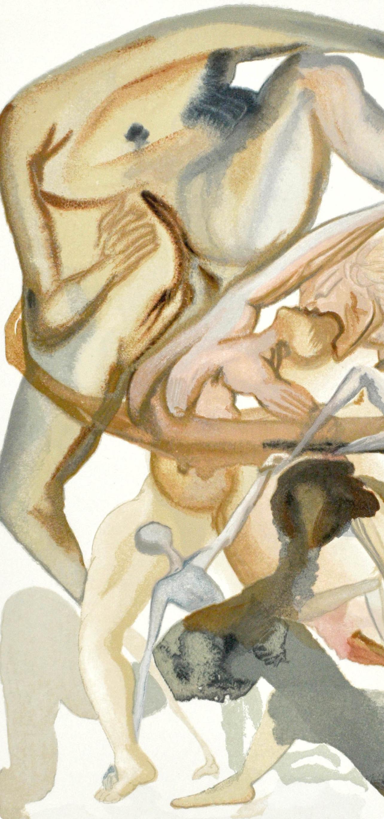 Inferno, Canto XI (Field 189-200; M/L. 1039-1138), La Divina Commedia - Surrealist Print by Salvador Dalí