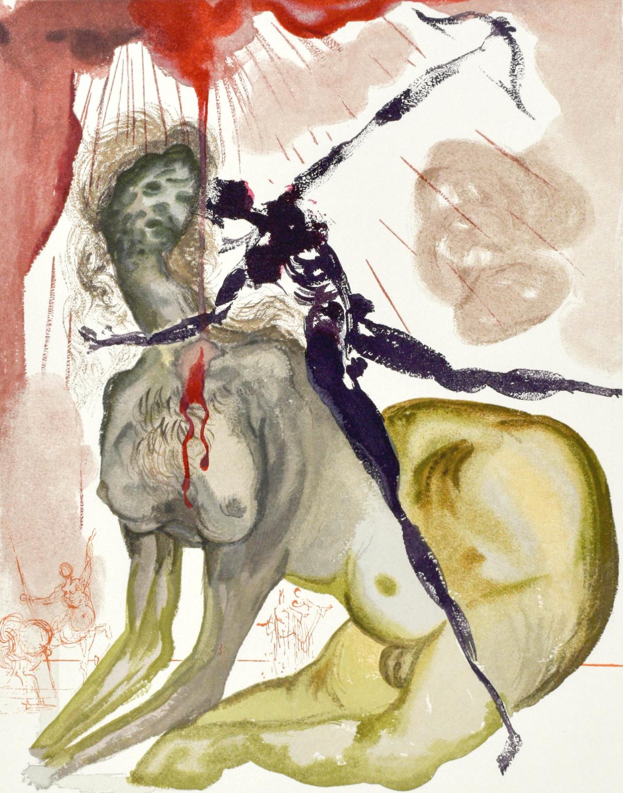 Figurative Print di Salvador Dalí - Inferno, Canto XII (Campo 189-200; M/L. 1039-1138), La Divina Commedia