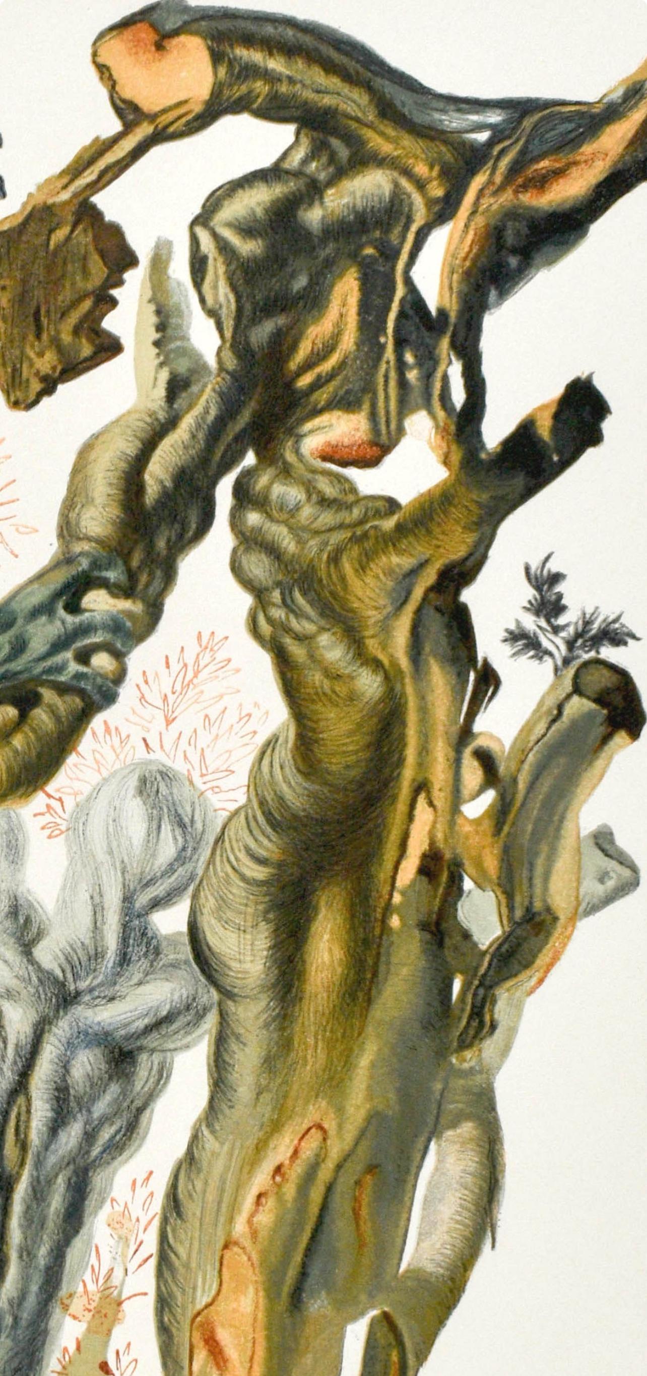 Infierno, Canto XIII (Campo 189-200; M/L. 1039-1138), La Divina Commedia - Figurative Print Beige de Salvador Dalí