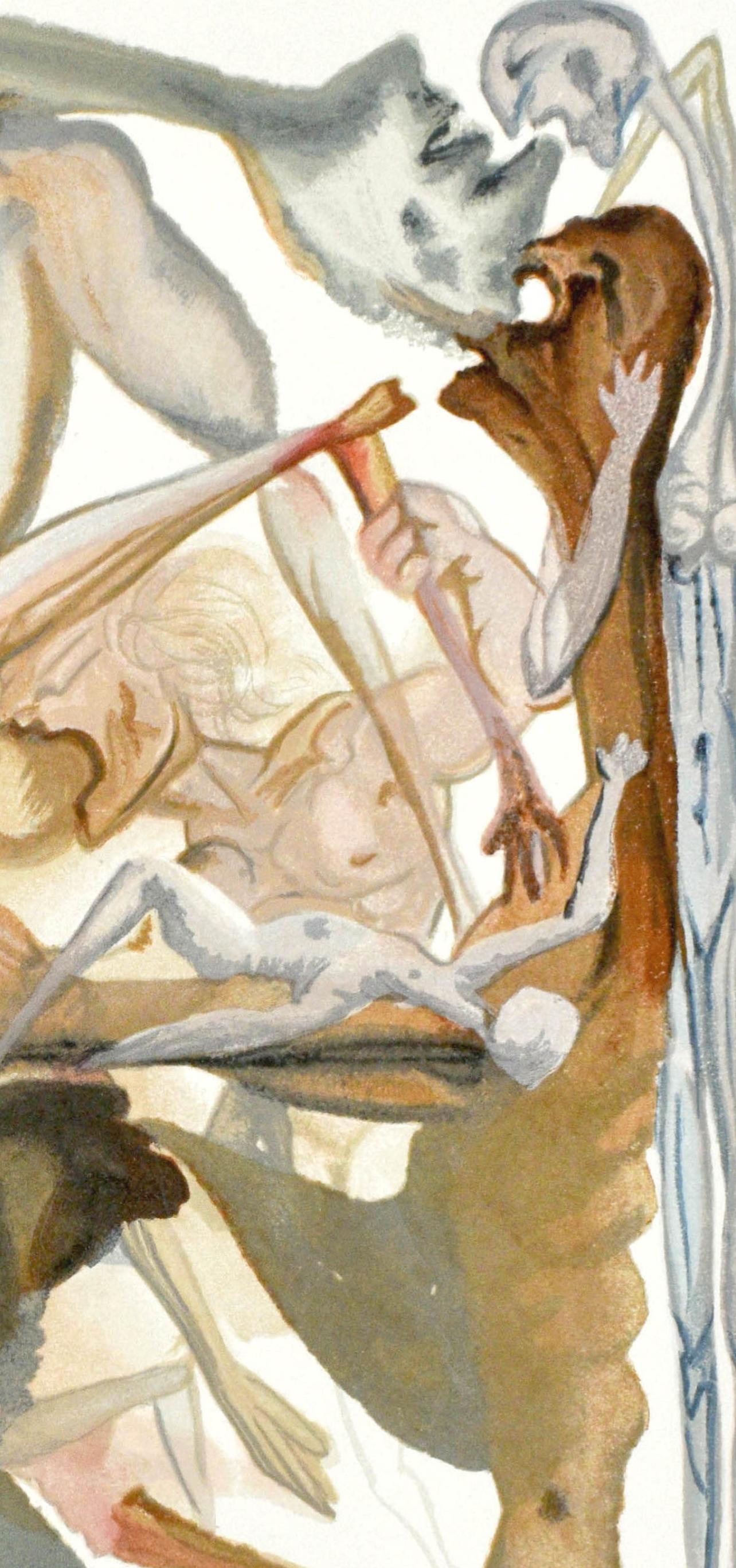 Inferno, Canto XV (Field 189-200; M/L. 1039-1138), La Divina Commedia - Print by Salvador Dalí