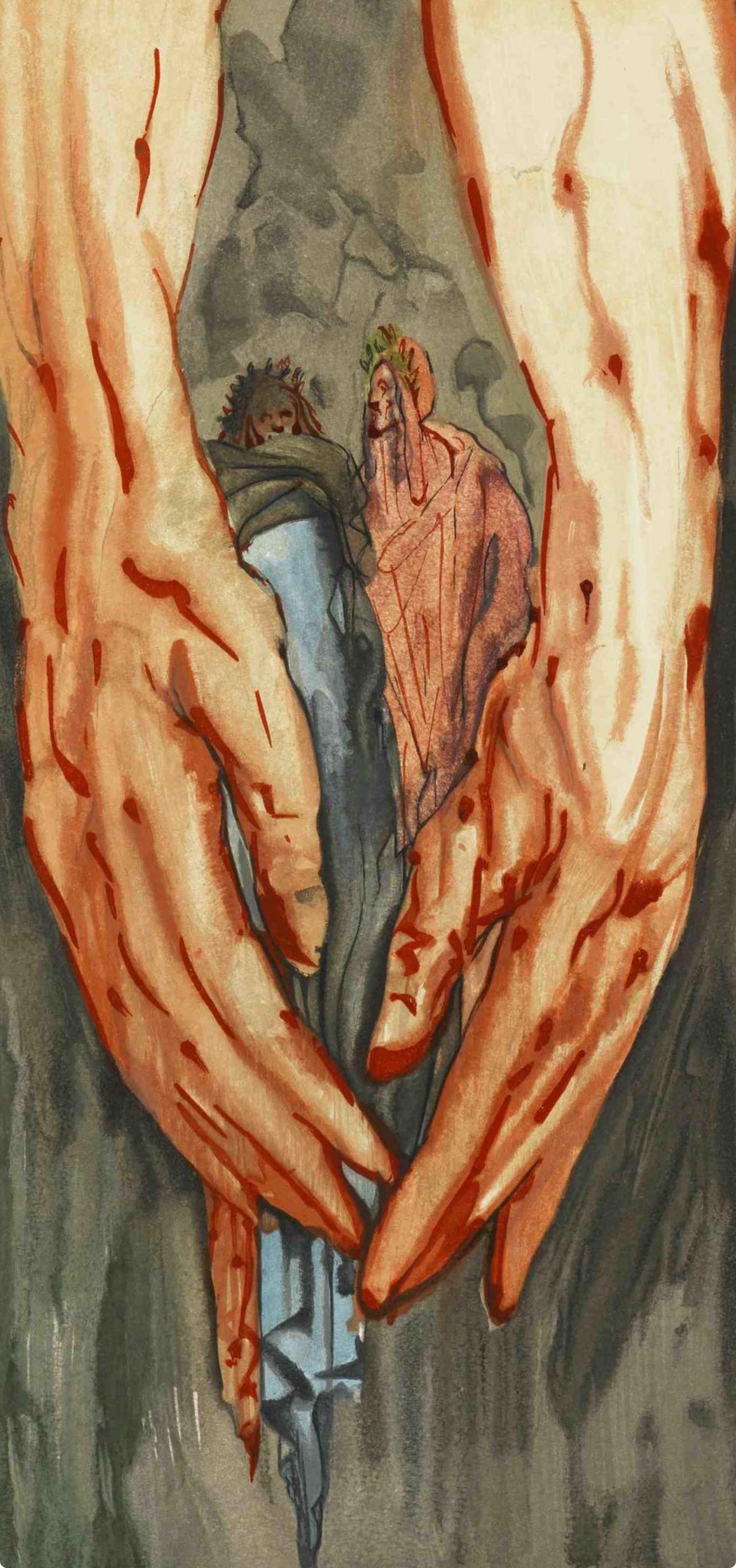 Inferno, Canto XVI (Field 189-200; M/L. 1039-1138), La Divina Commedia - Print by Salvador Dalí